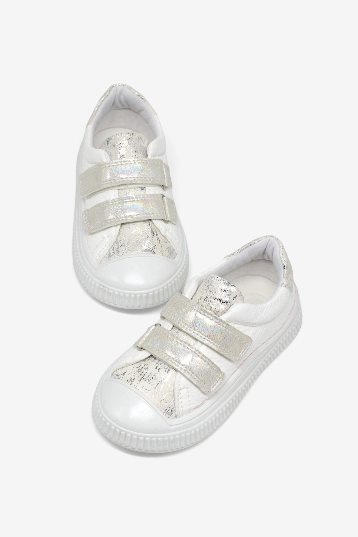 Çocuk Unisex Beyaz Çocuk Sim Detaylı Cırtlı Rahat Kalıp Sneaker