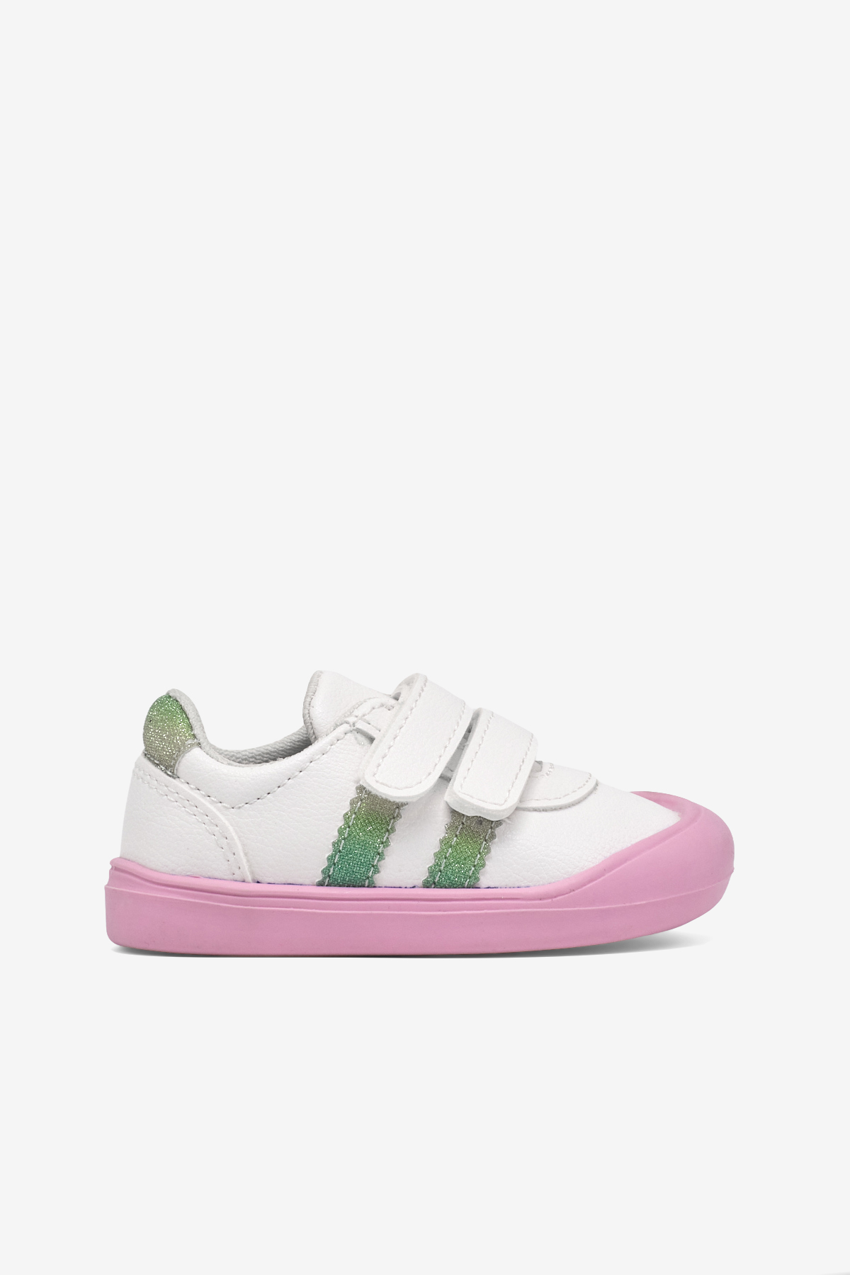 Çocuk Unisex Beyaz Gökkuşağı İlk Adım Cırtlı Snaker