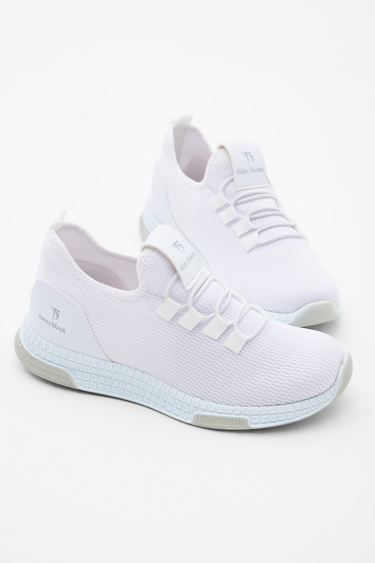 Çocuk Unisex Beyaz Rahat Kalıp Lastik Bağcıklı Spor Ayakkabı
