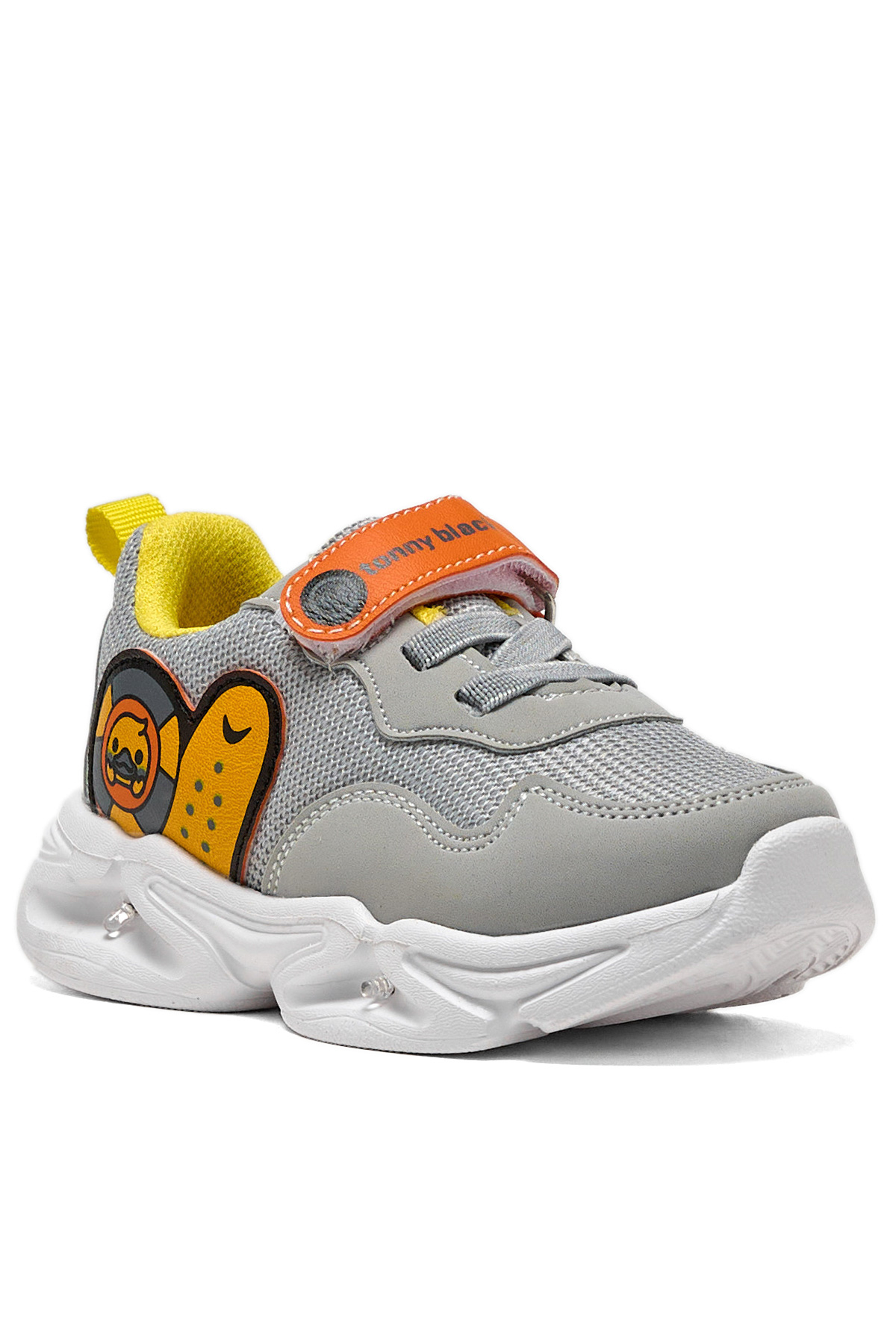 Çocuk Unisex Buz Sarı Tonny Black Işıklı Cırtlı Ayakkabı