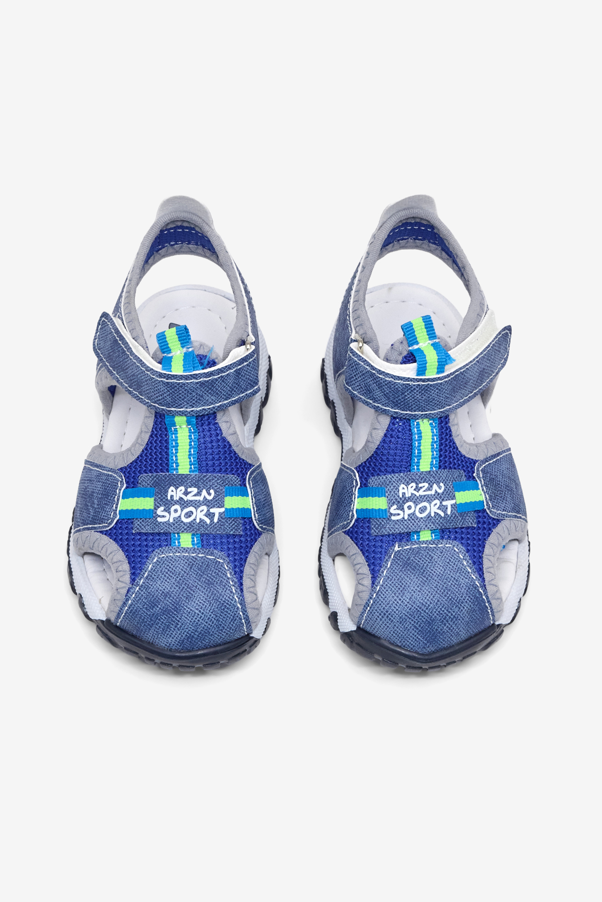 Çocuk Unisex Kot Mavi Çoçuk Cırtlı Rahat Kalıp Sandalet