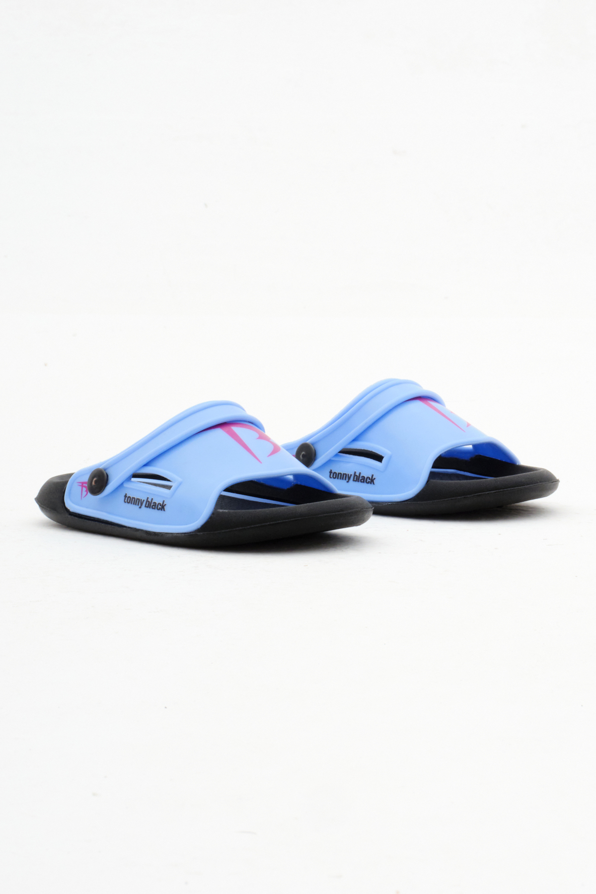 Çocuk Unisex Mavi Poli Taban Logolu Terlik