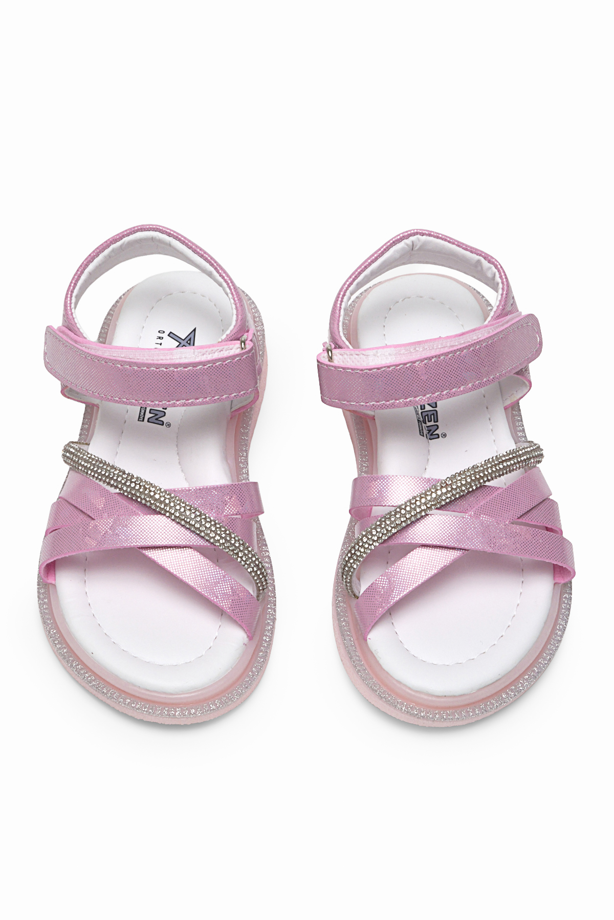 Çocuk Unisex Pembe Çoçuk Çarpraz Bağlı Sandalet