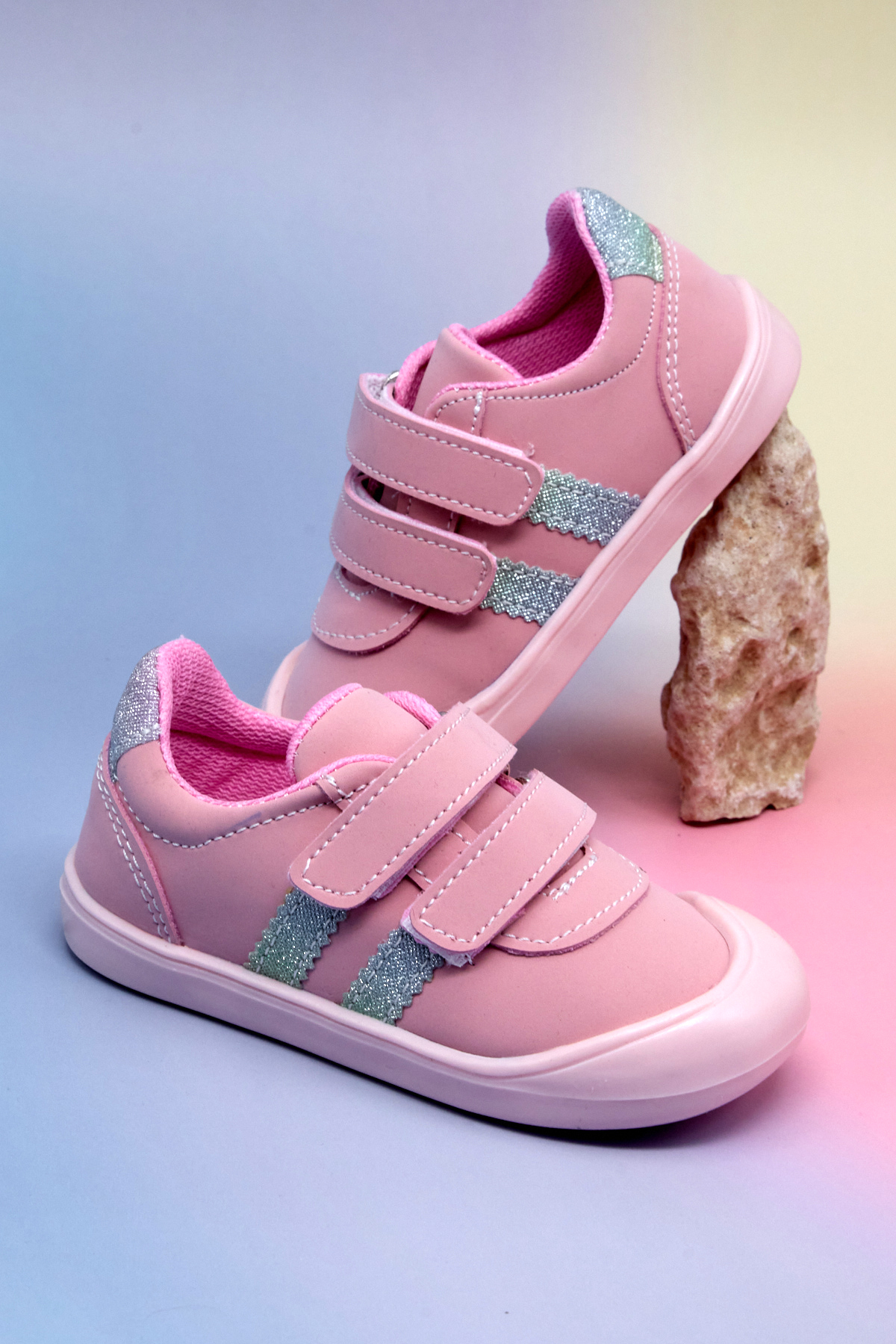 Çocuk Unisex Pembe Nubuk İlk Adım Cırtlı Snaker