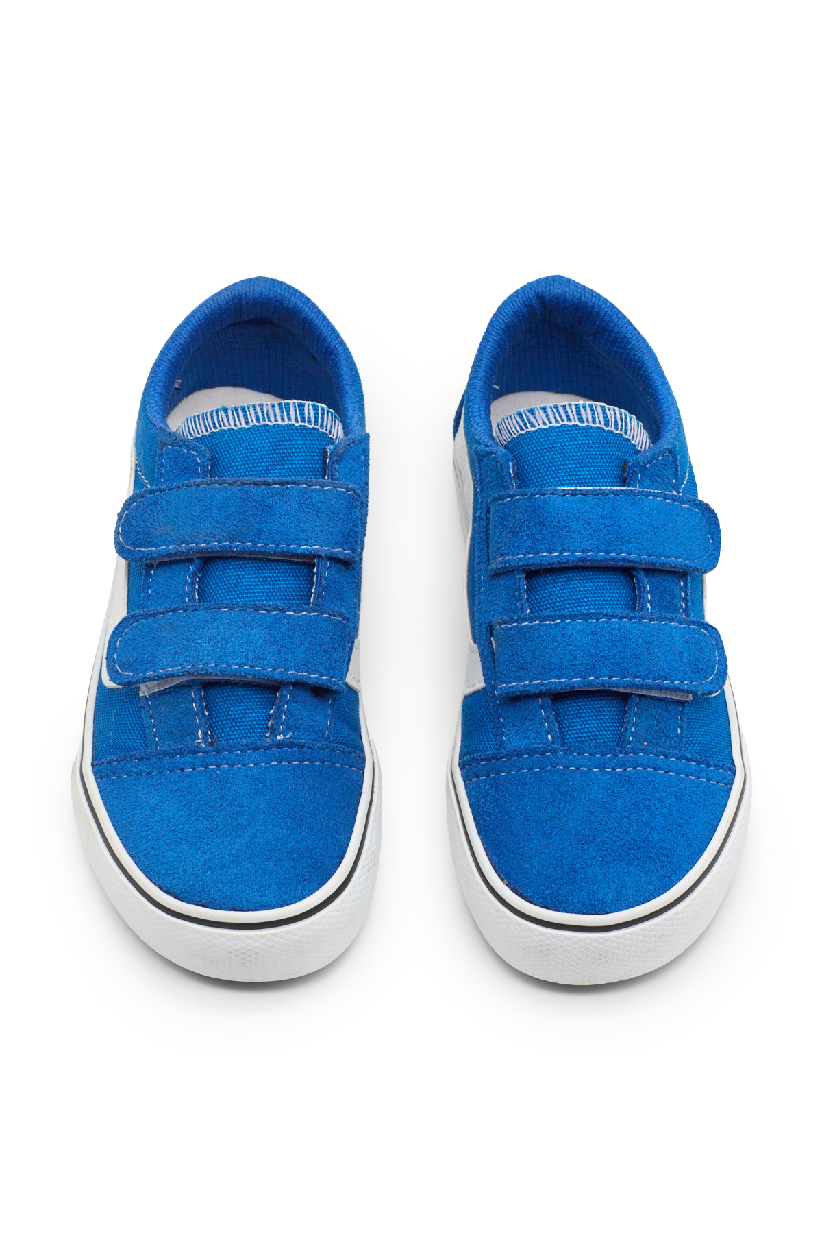 Çocuk Unisex Saks Kauçuk Taban Rahat Kalıp Çift Cırtlı Ayakkabı