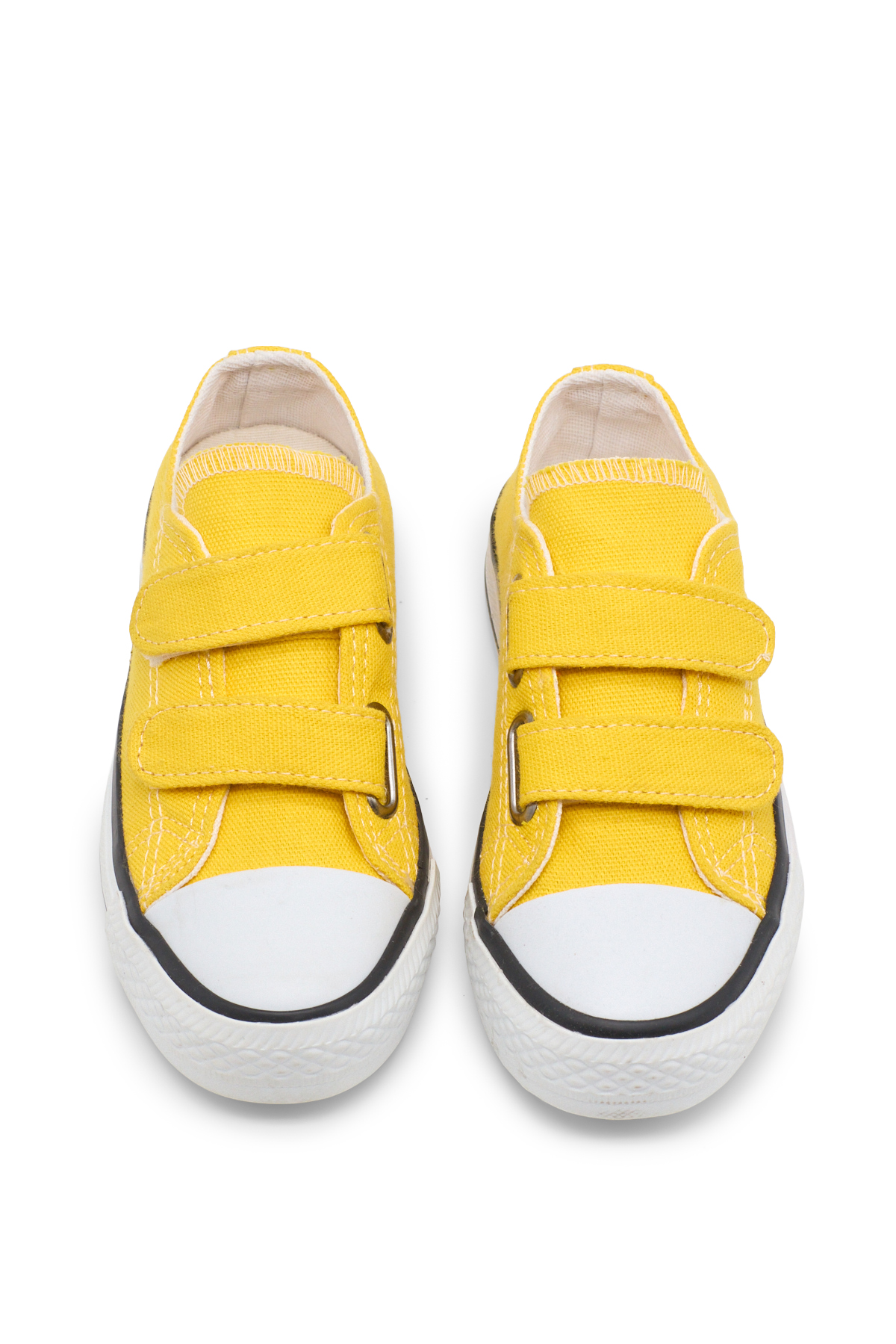 Çocuk Unisex Sarı Rahat Kalıp Çift Bantlı Ayakkabı