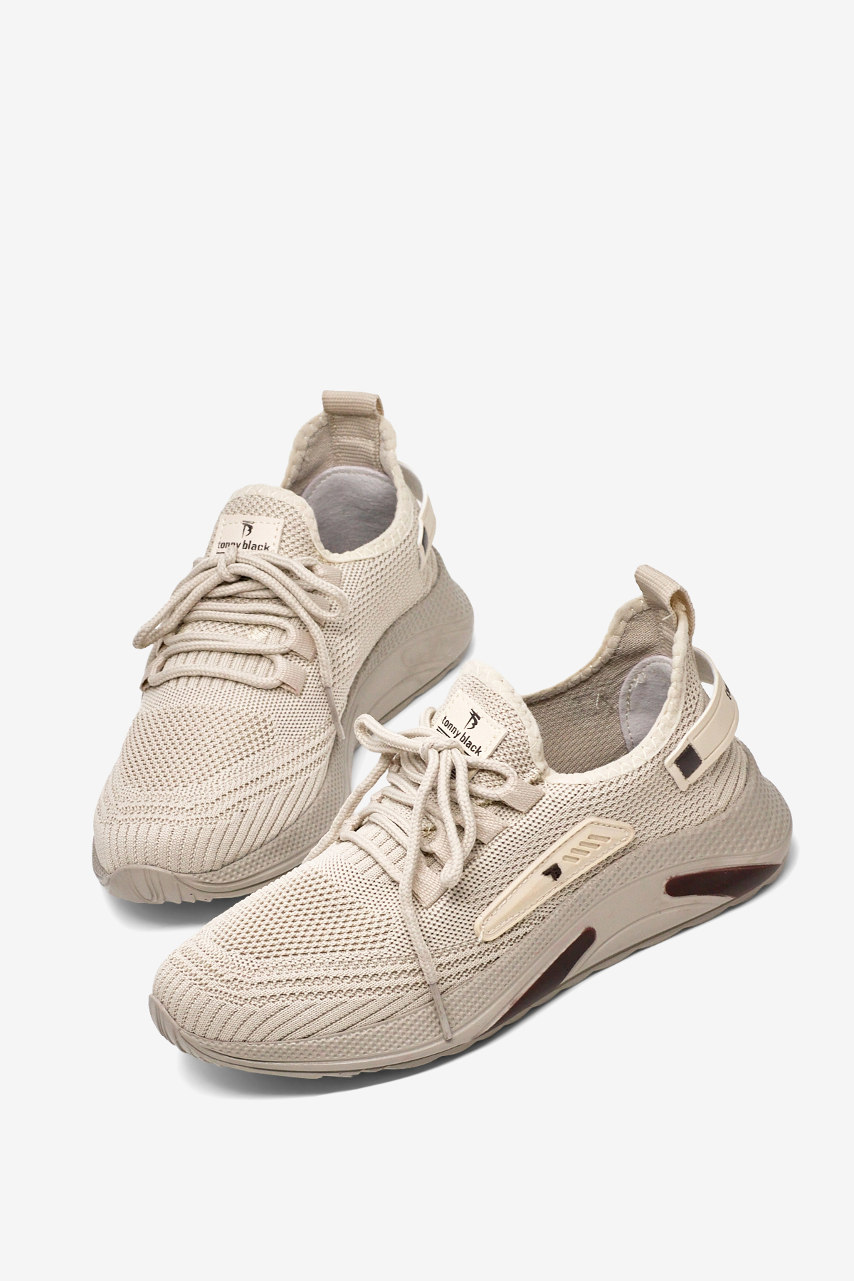 Erkek Bej Esnek Konforlu Rahat Kalıp Spor Ayakkabı