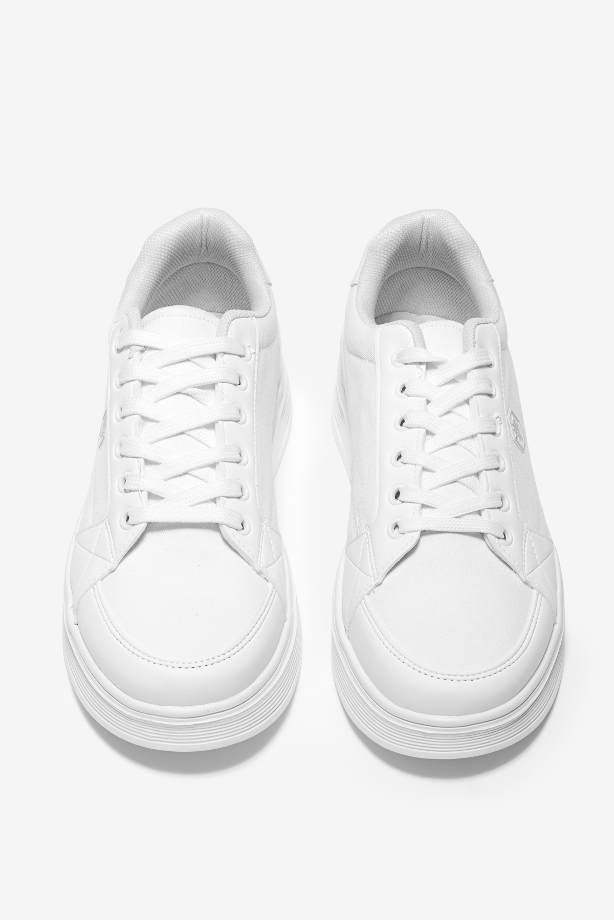 Erkek Beyaz Rahat Kalıp Faylon Taban Bağcıklı Spor Ayakkabı