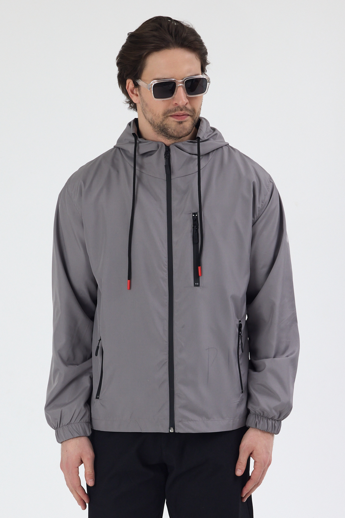 Erkek Füme 3 Cepli Rüzgar Ve Yağmura Dayanıklı Normal Kalıp Yağmurluk