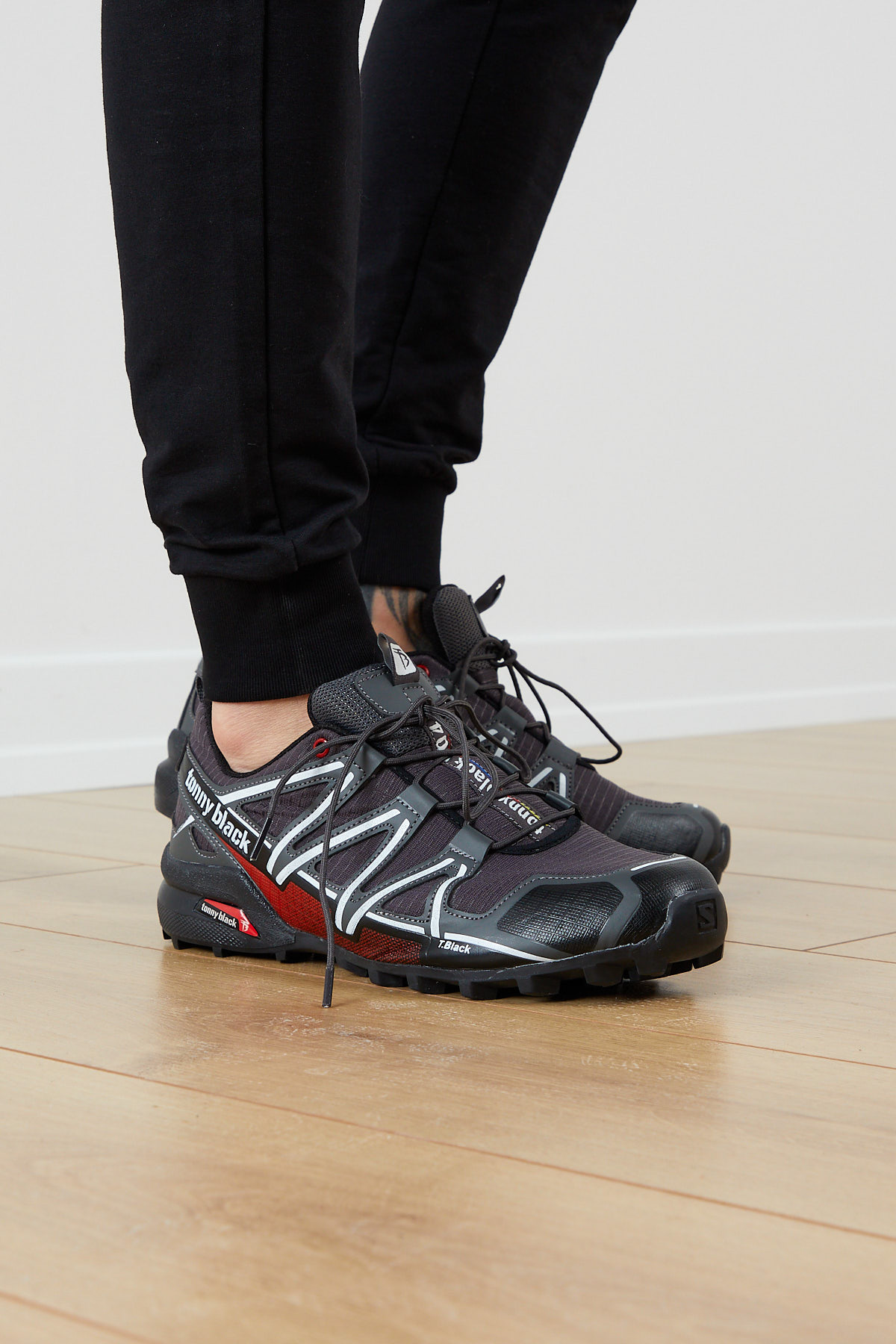 Erkek Füme Beyaz Rahat Kalıp Şeritli Lastik Bağcıklı Trekking Ayakkabı