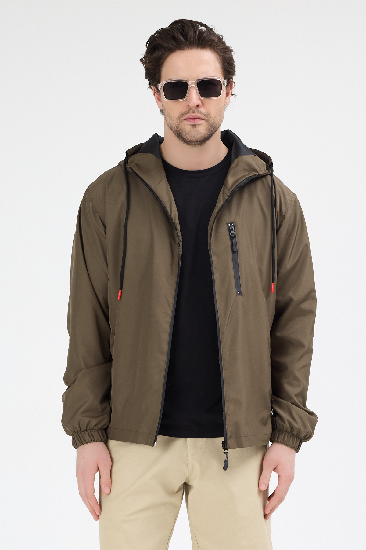 Erkek Kahve 3 Cepli Rüzgar Ve Yağmura Dayanıklı Normal Kalıp Yağmurluk