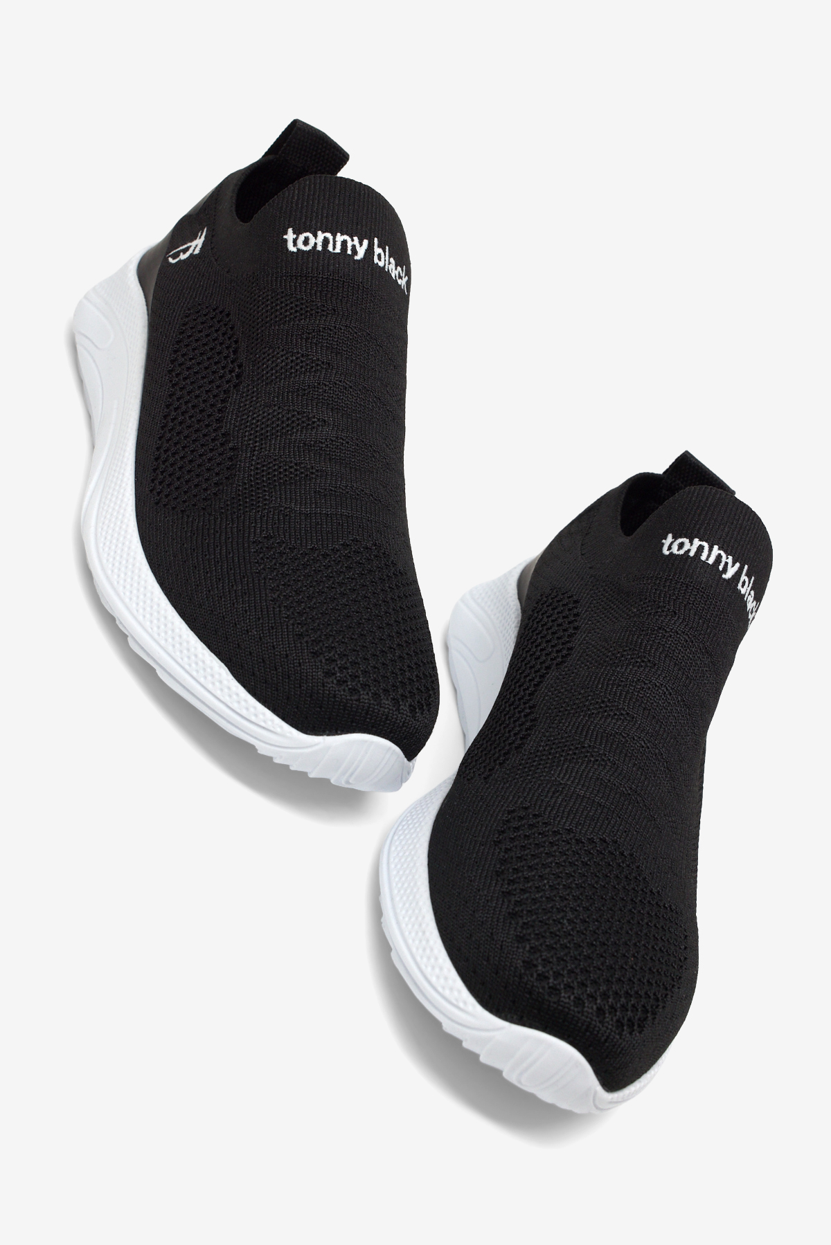 Erkek Siyah Beyaz Eva Taban Rahat Kalıp Günlük Spor Ayakkabı