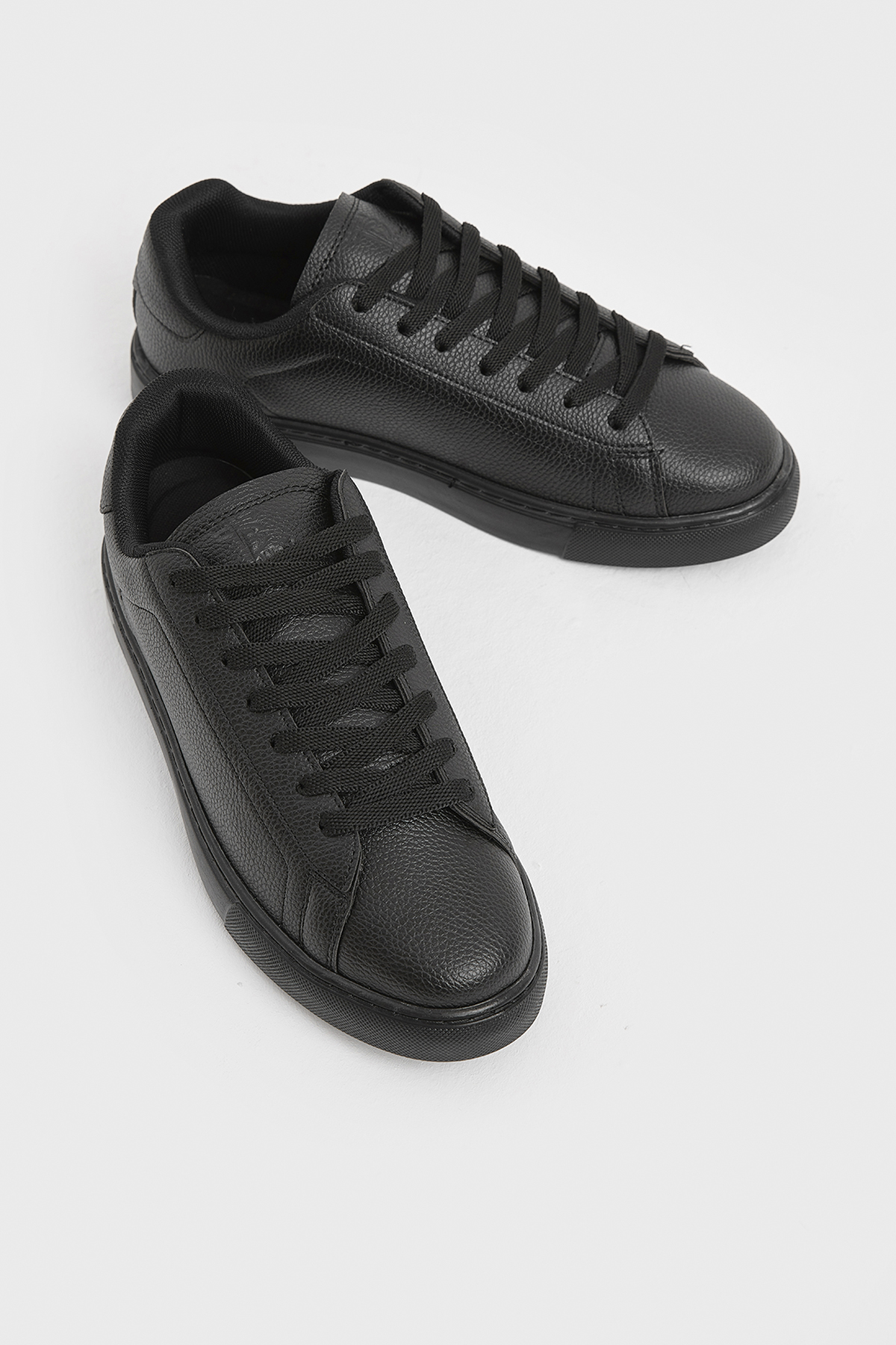 Erkek Siyah Poli Taban Bağcıklı Günlük Spor Ayakkabı