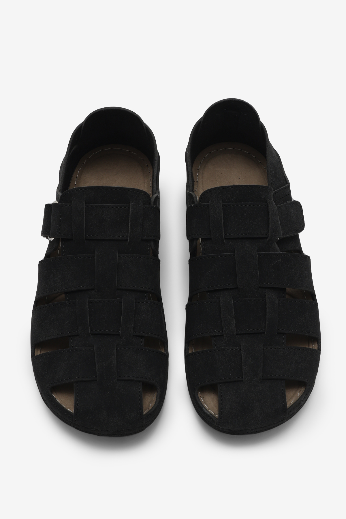 Erkek Siyah Rahat Kalıp Poli Taban Kapalı Sandalet