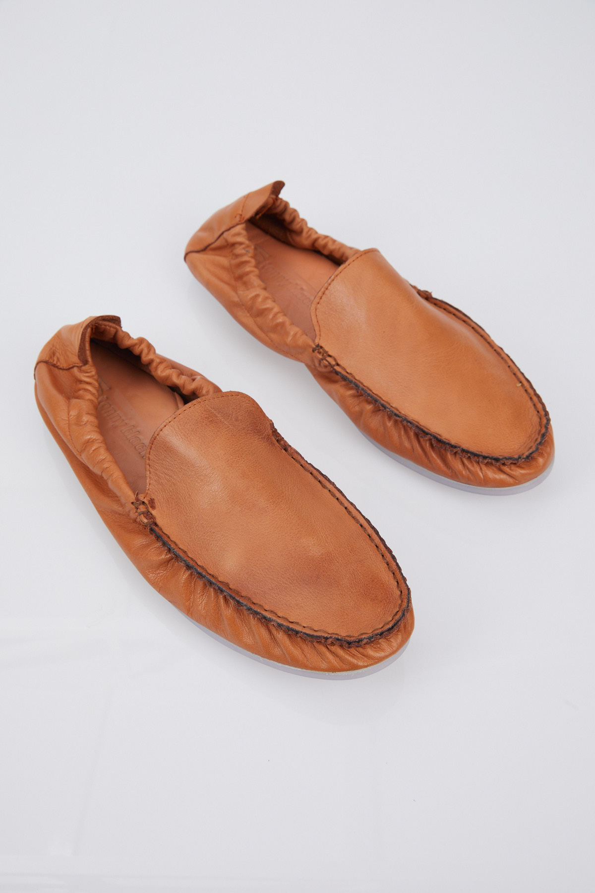 Erkek Taba Arkası Lastikli Rahat Kalıp Hakiki Deri Loafer