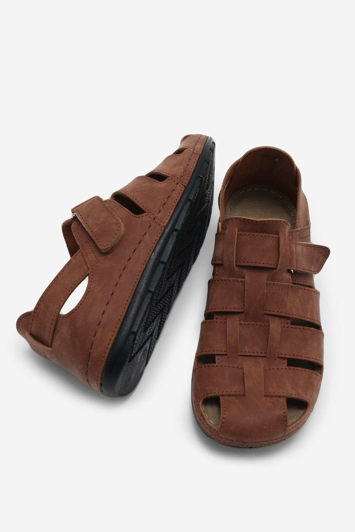 Erkek Taba Rahat Kalıp Poli Taban Kapalı Sandalet