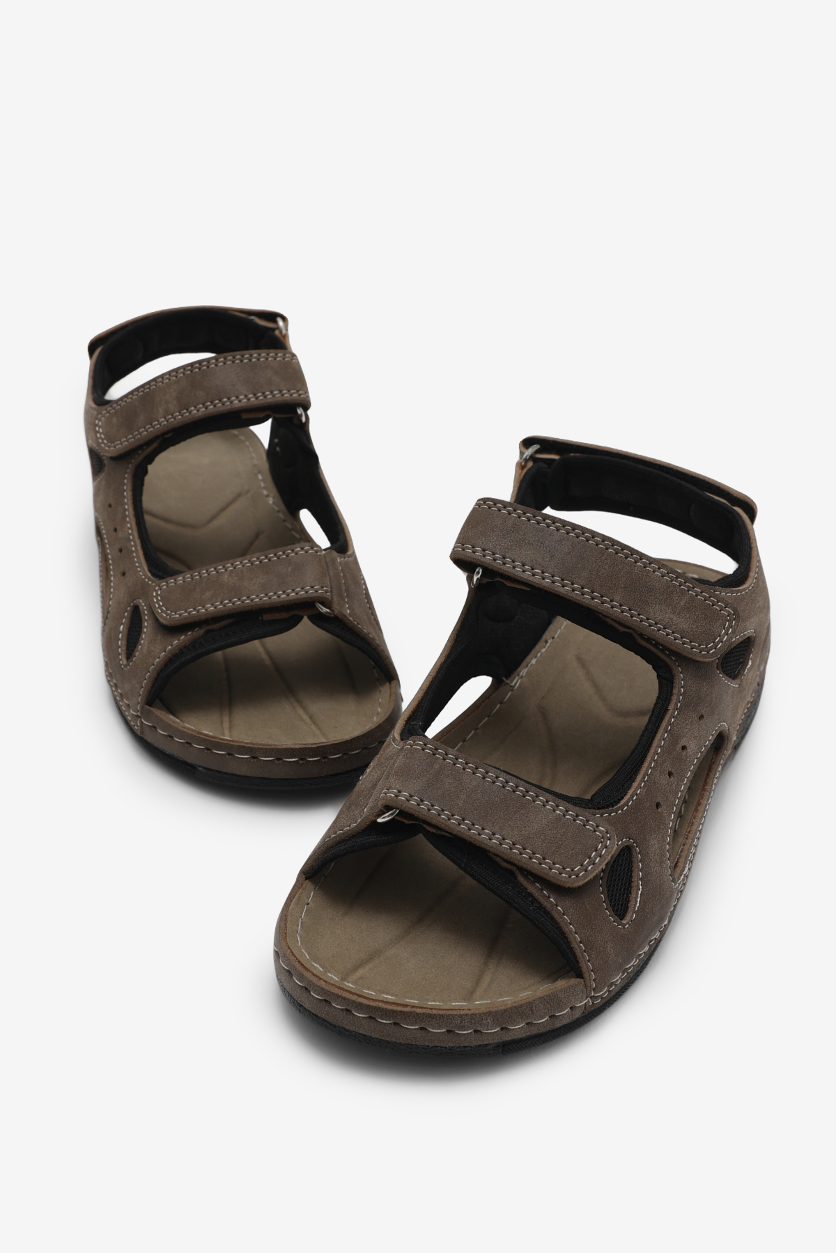 Erkek Vizon Rahat Kalıp Poli Taban Çırtlı Sandalet