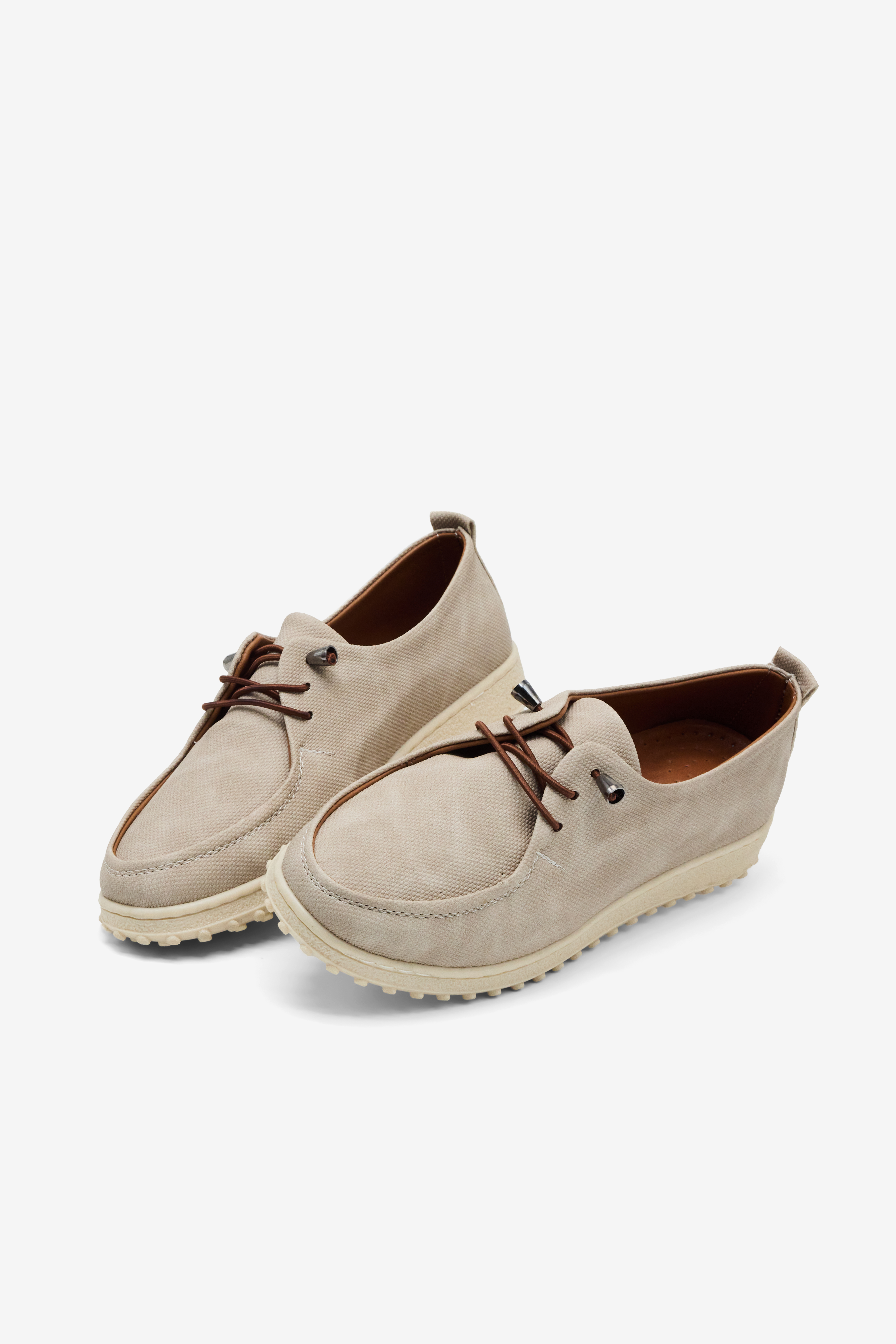 Kadın Bej Rahat Kalıp Termo Taban Günlük Ayakkabı