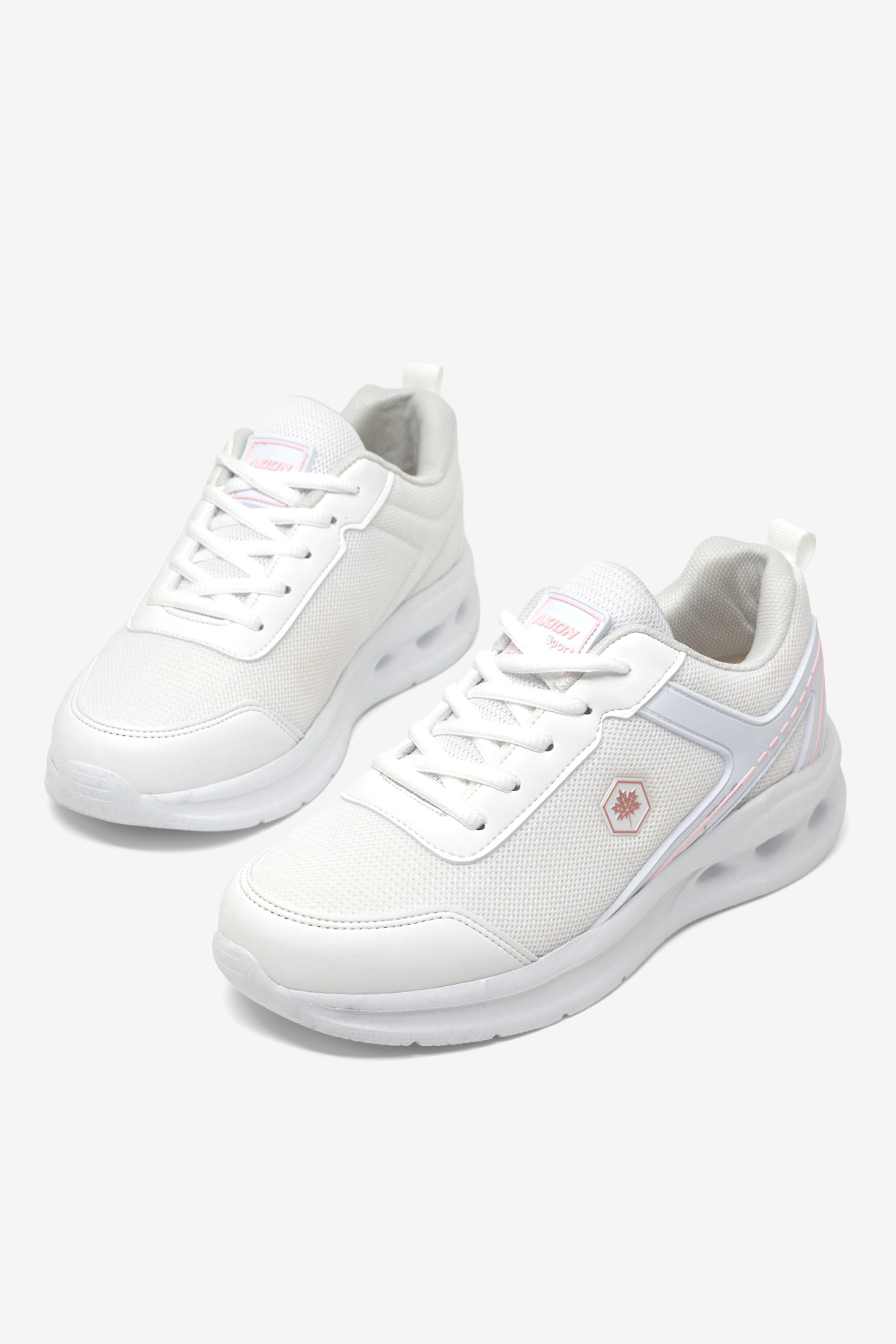 Kadın Beyaz Pembe Rahat Kalıp Hafif  Konforlu Sneaker