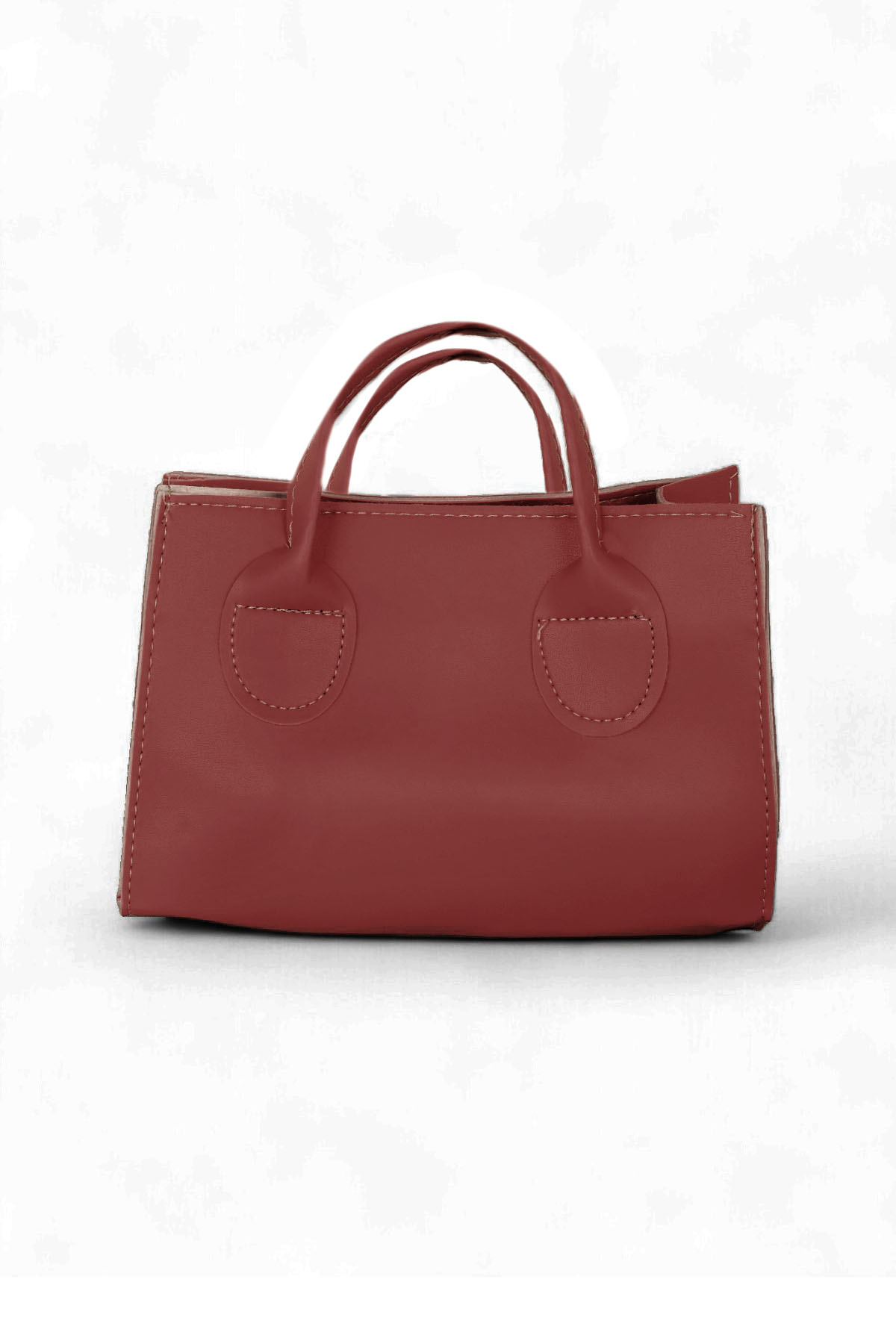 Kadın Bordo Mini Boy Suni Deri Askılı El ve Omuz Çantası