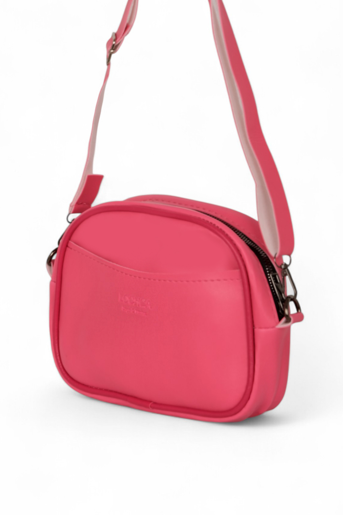 Kadın Fuşya Suni Deri Askılı Çapraz Çanta