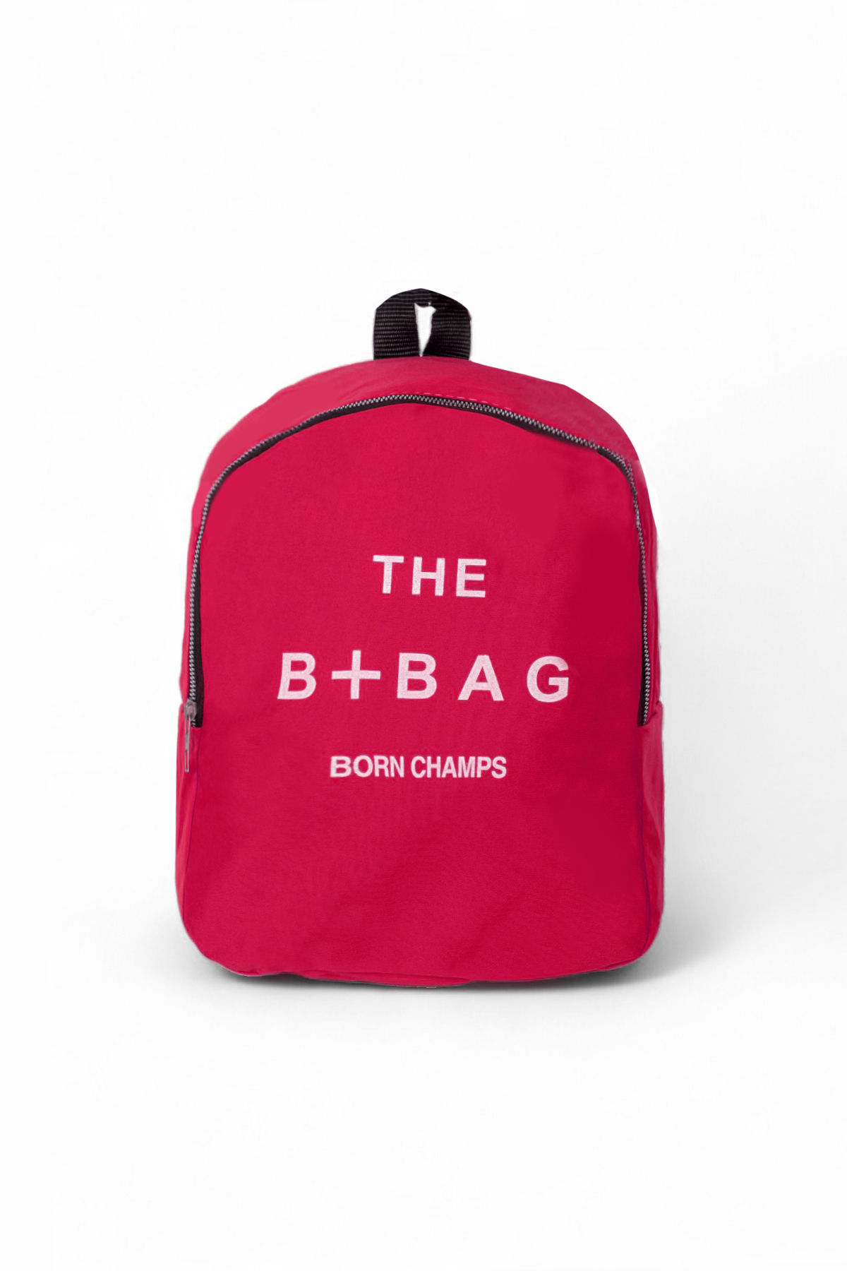 Kadın Fuşya Yazı Baskılı Tek Bölmeli Sırt Çantası