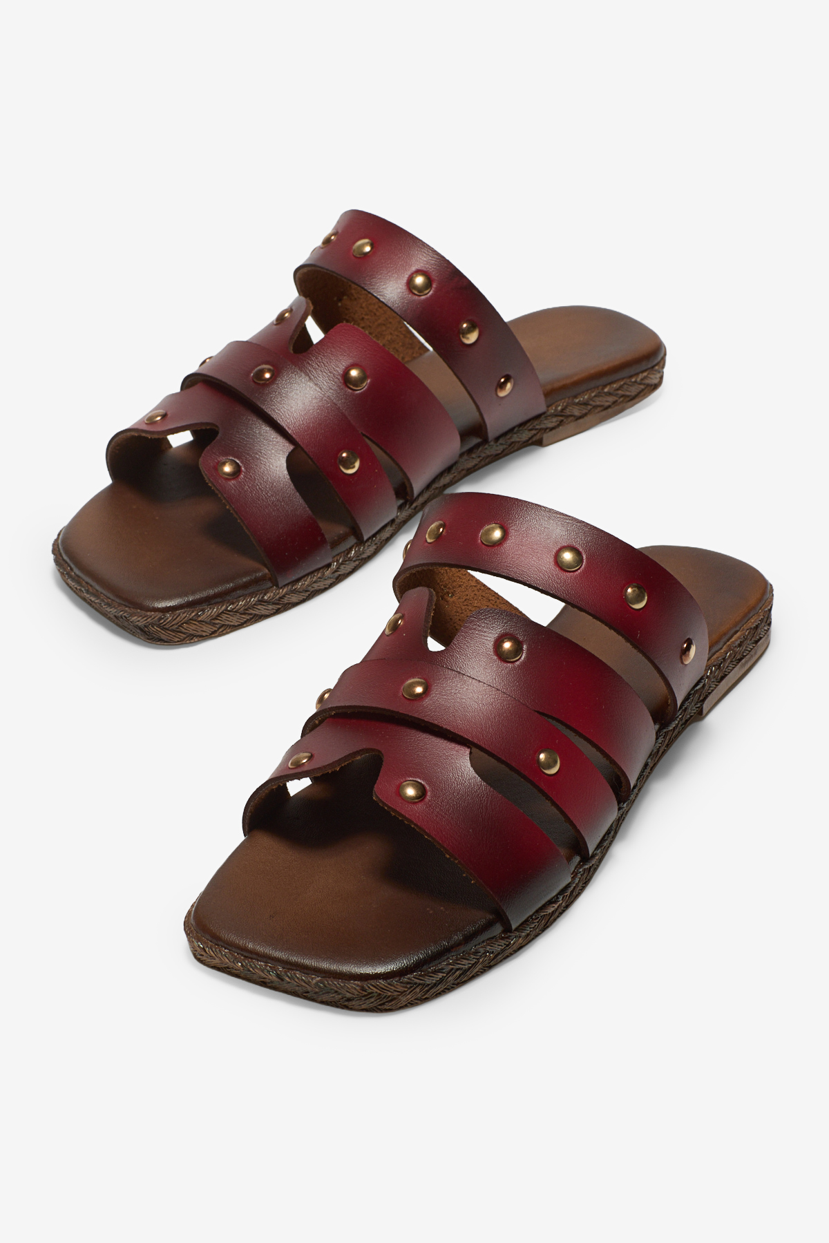 Kadın Kırmızı Termo Taban Düz Toka Detaylı Terlik