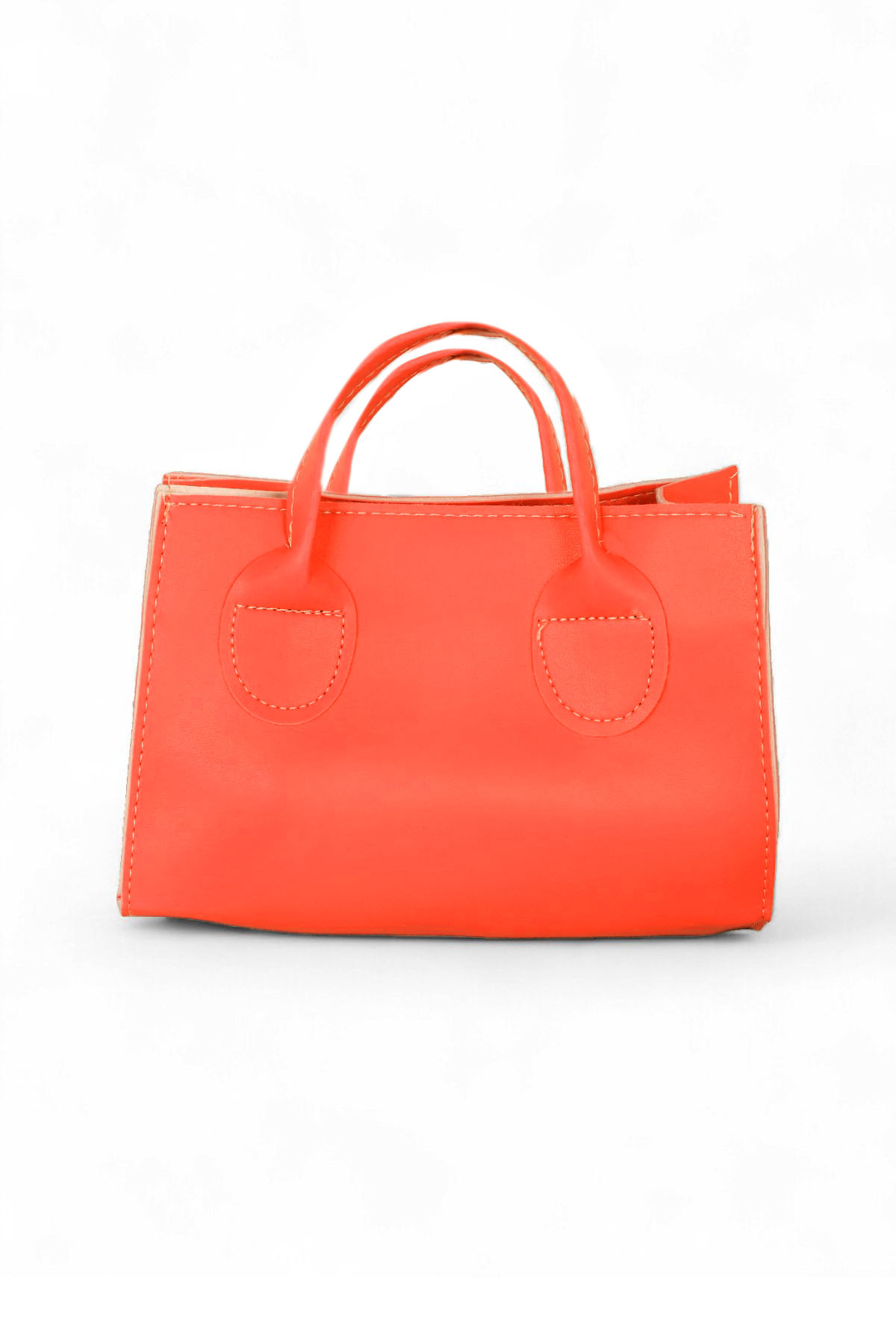 Kadın Oranj Mini Boy Suni Deri Askılı El ve Omuz Çantası