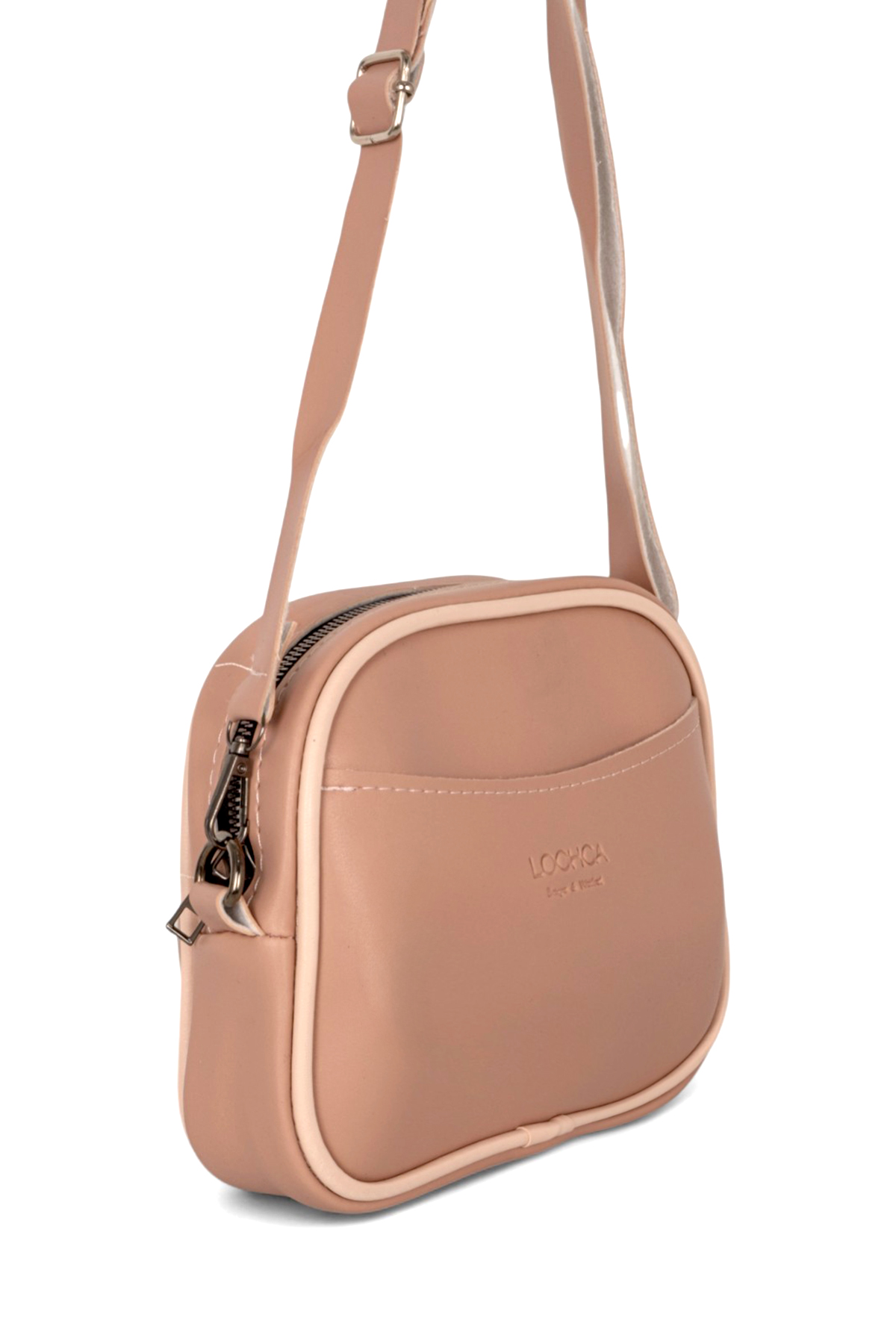 Kadın Pudra Suni Deri Askılı Çapraz Çanta