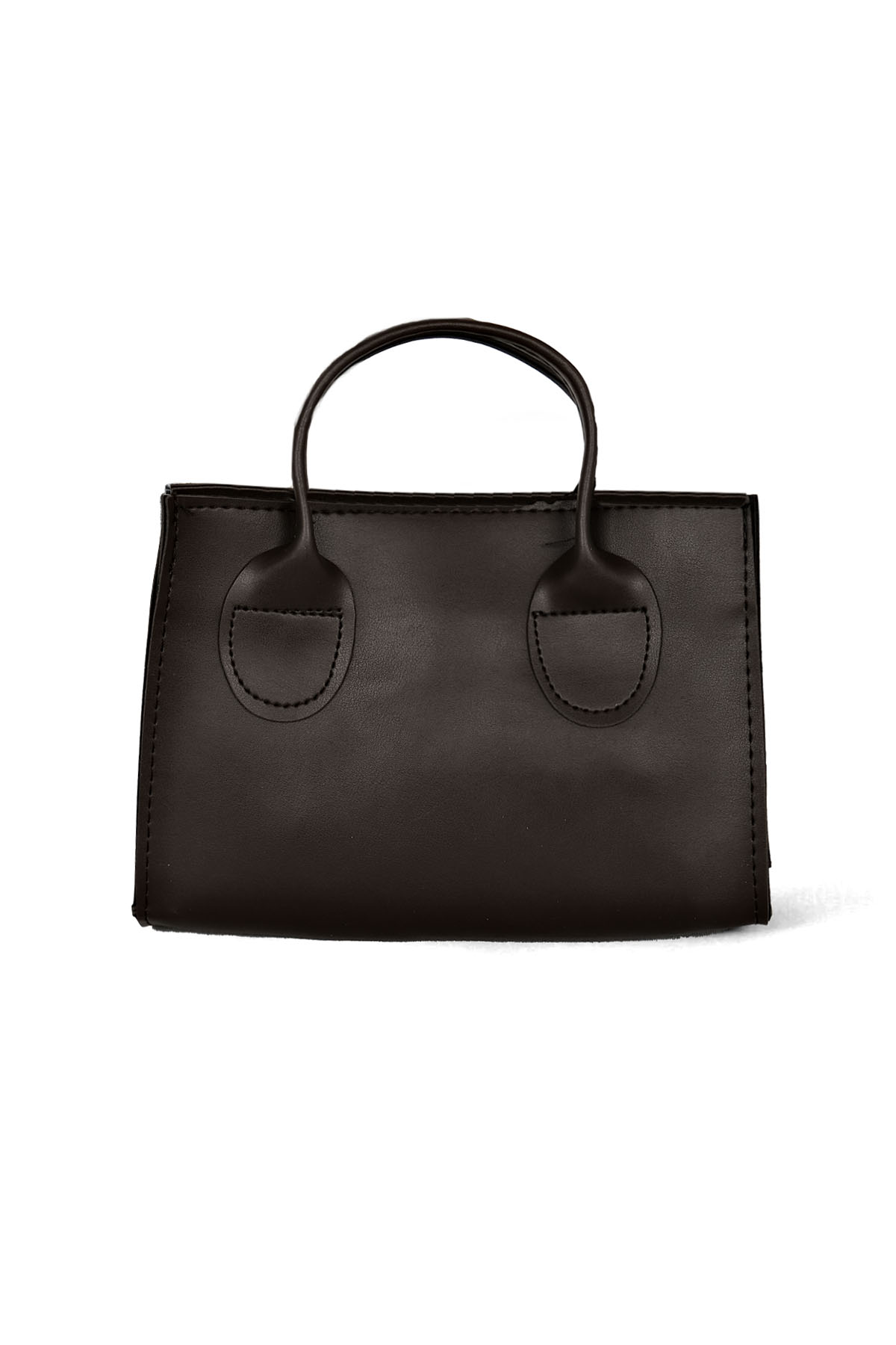 Kadın Siyah Mini Boy Suni Deri Askılı El ve Omuz Çantası