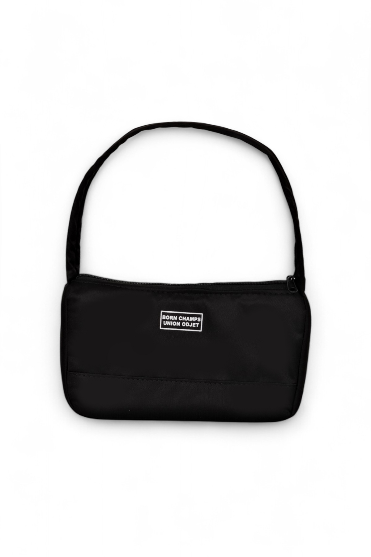 Kadın Siyah Önü Yazılı Baget El ve Omuz Çantası