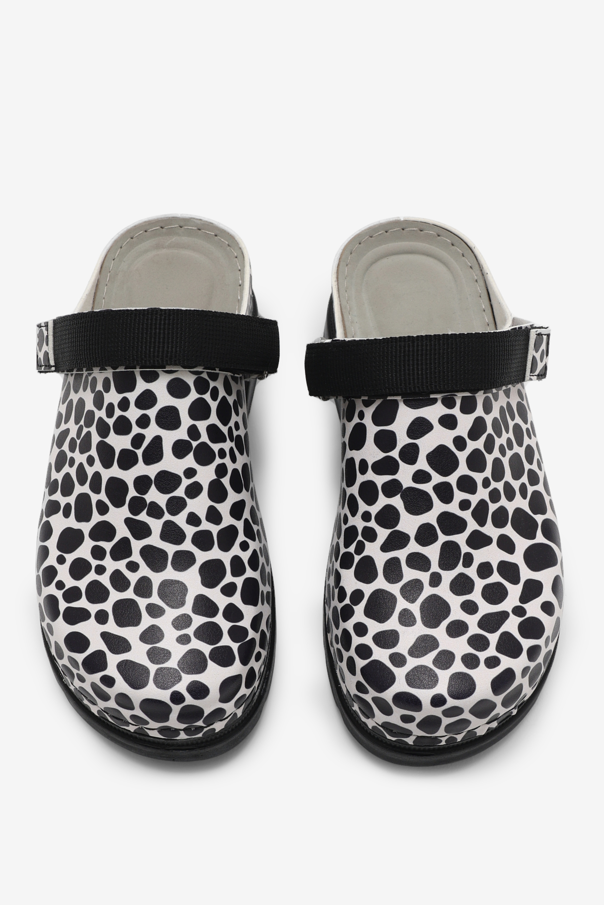 Kadın Siyah Rahat Kalıp Şeritli Desenli Sandalet