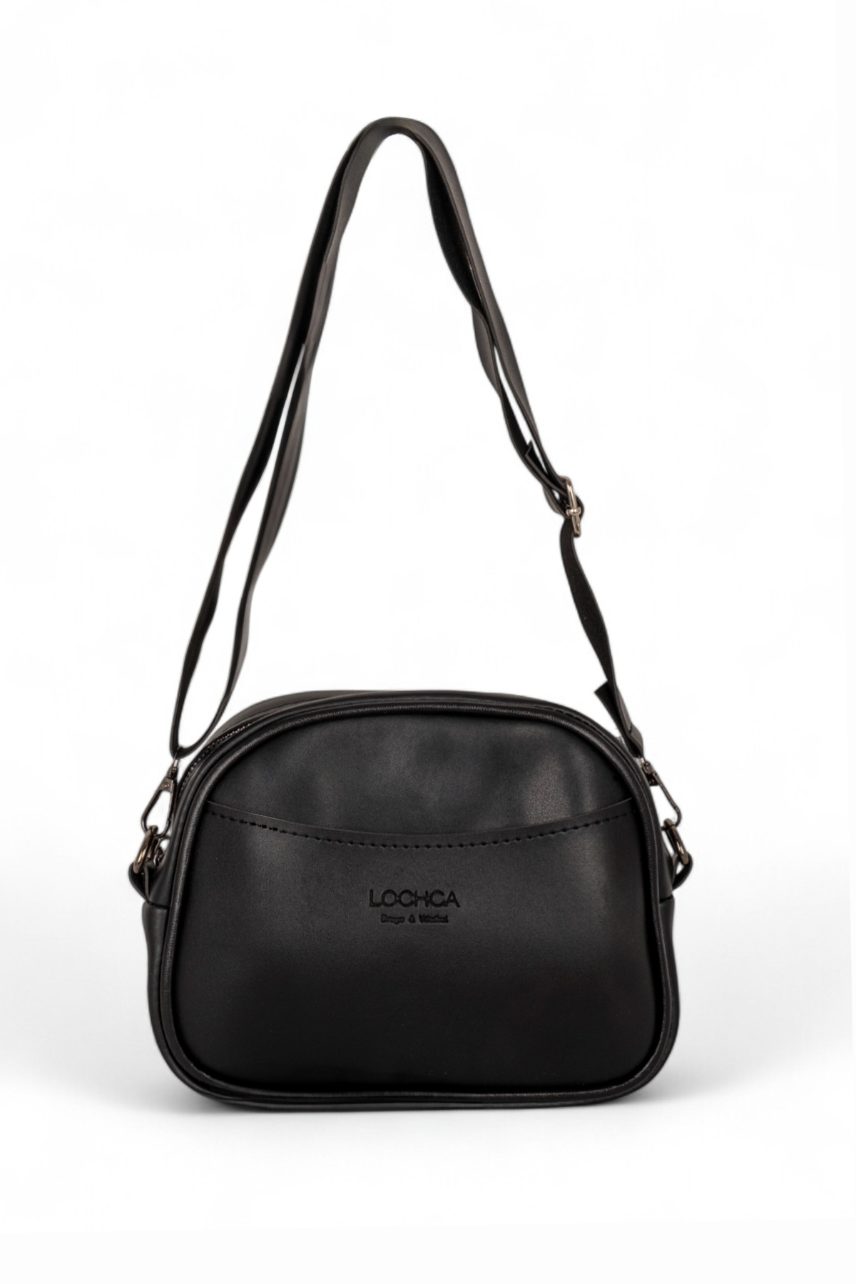 Kadın Siyah Suni Deri Askılı Çapraz Çanta