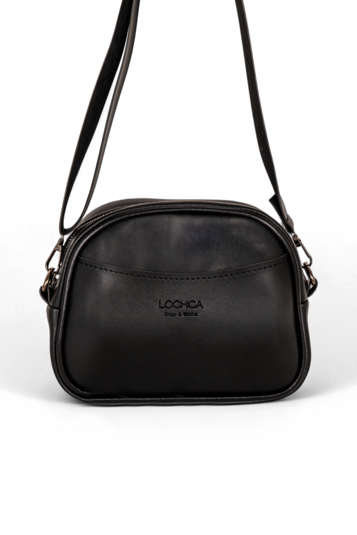 Kadın Siyah Suni Deri Askılı Çapraz Çanta