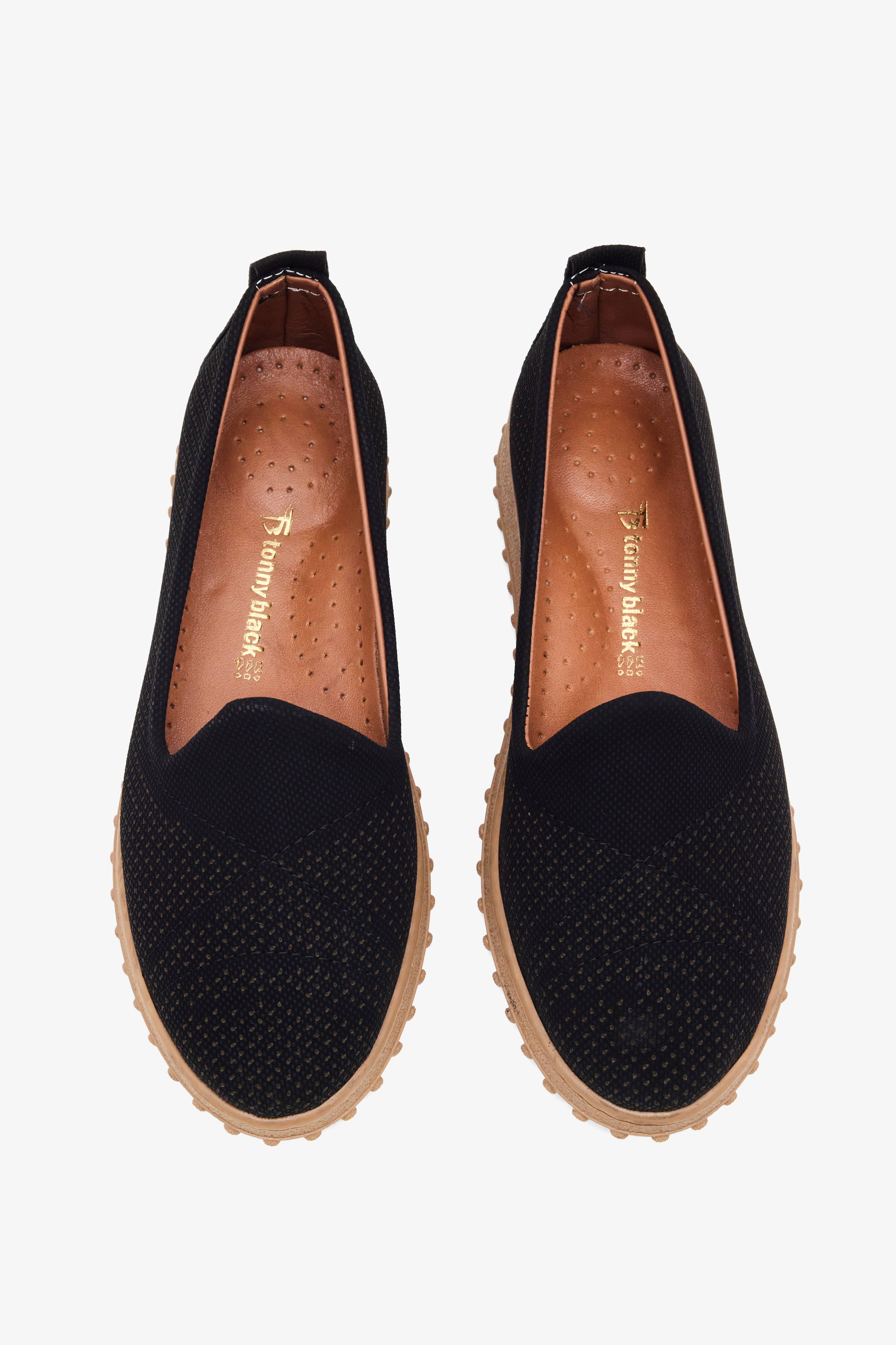 Kadın Siyah Termo Taban Rahat Kalıp Günlük Babet