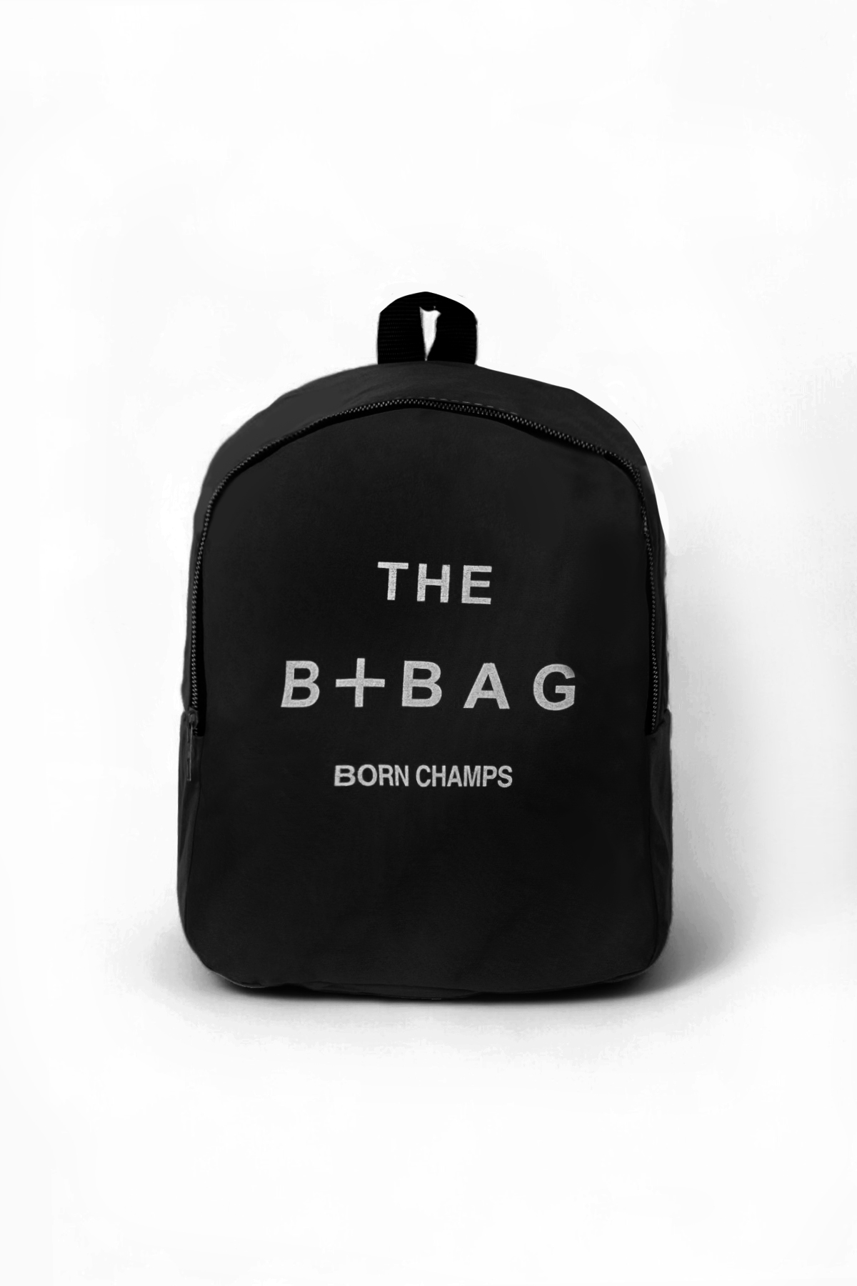 Kadın Siyah Yazı Baskılı Tek Bölmeli Sırt Çantası