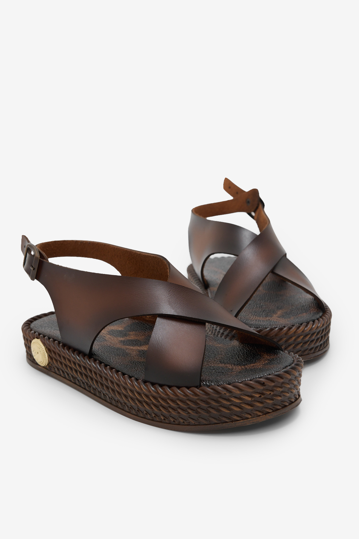 Kadın Taba Poli Taban Rahat Çapraz Bantlı Sandalet