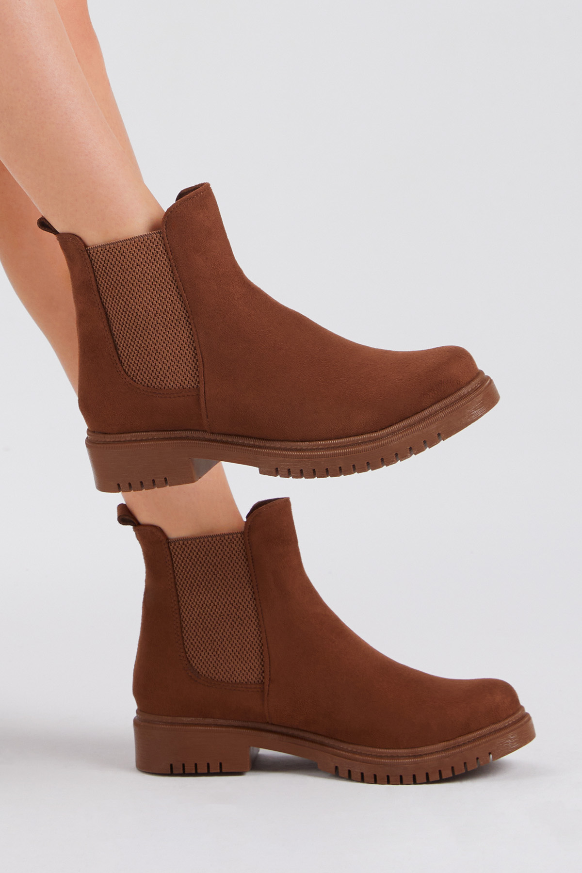 Kadın Taba Rahat Kalıp Lastikli Bot