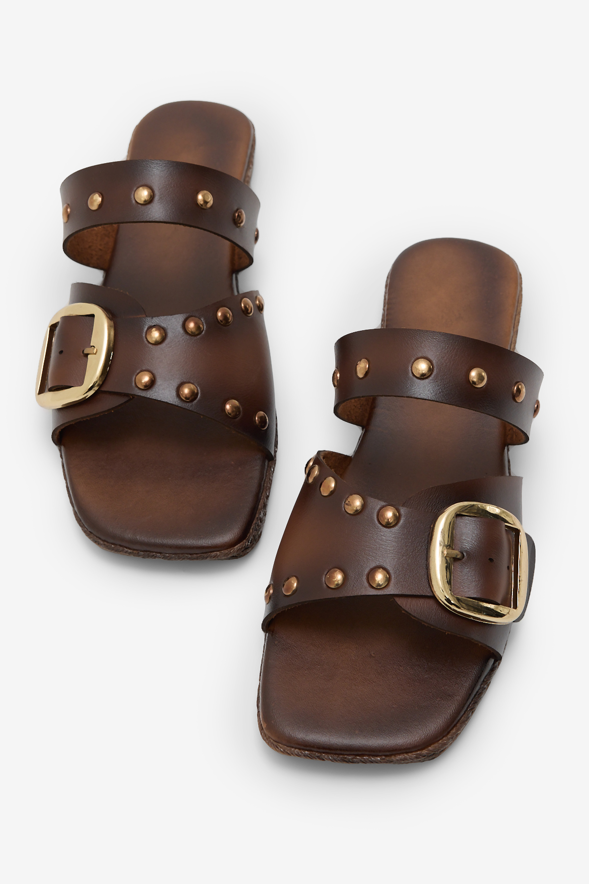 Kadın Taba Rahat Kalıp Termo Taban Çapraz Bantlı Tokalı Terlik