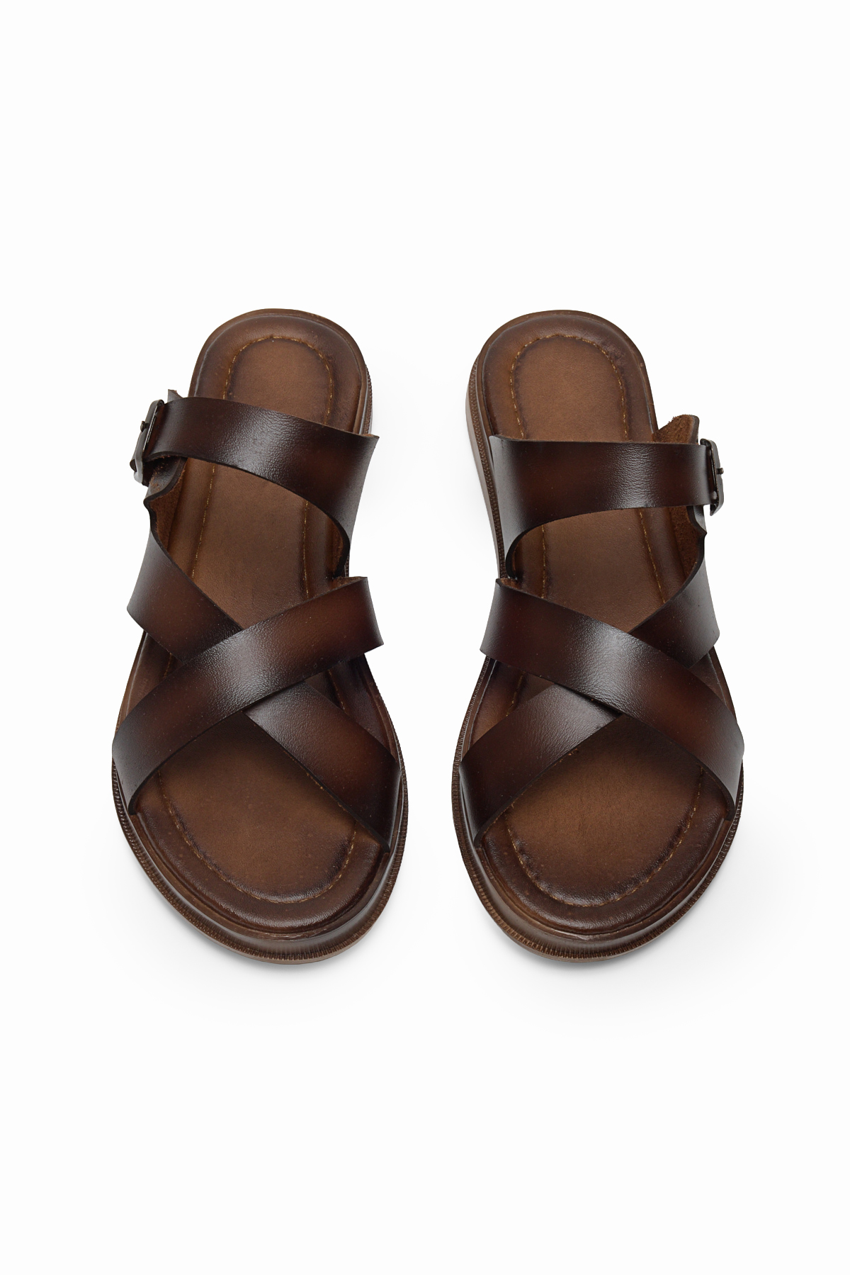 Kadın Taba Rahat Termo Taban Tokalı Çapraz Bantlı Terlik