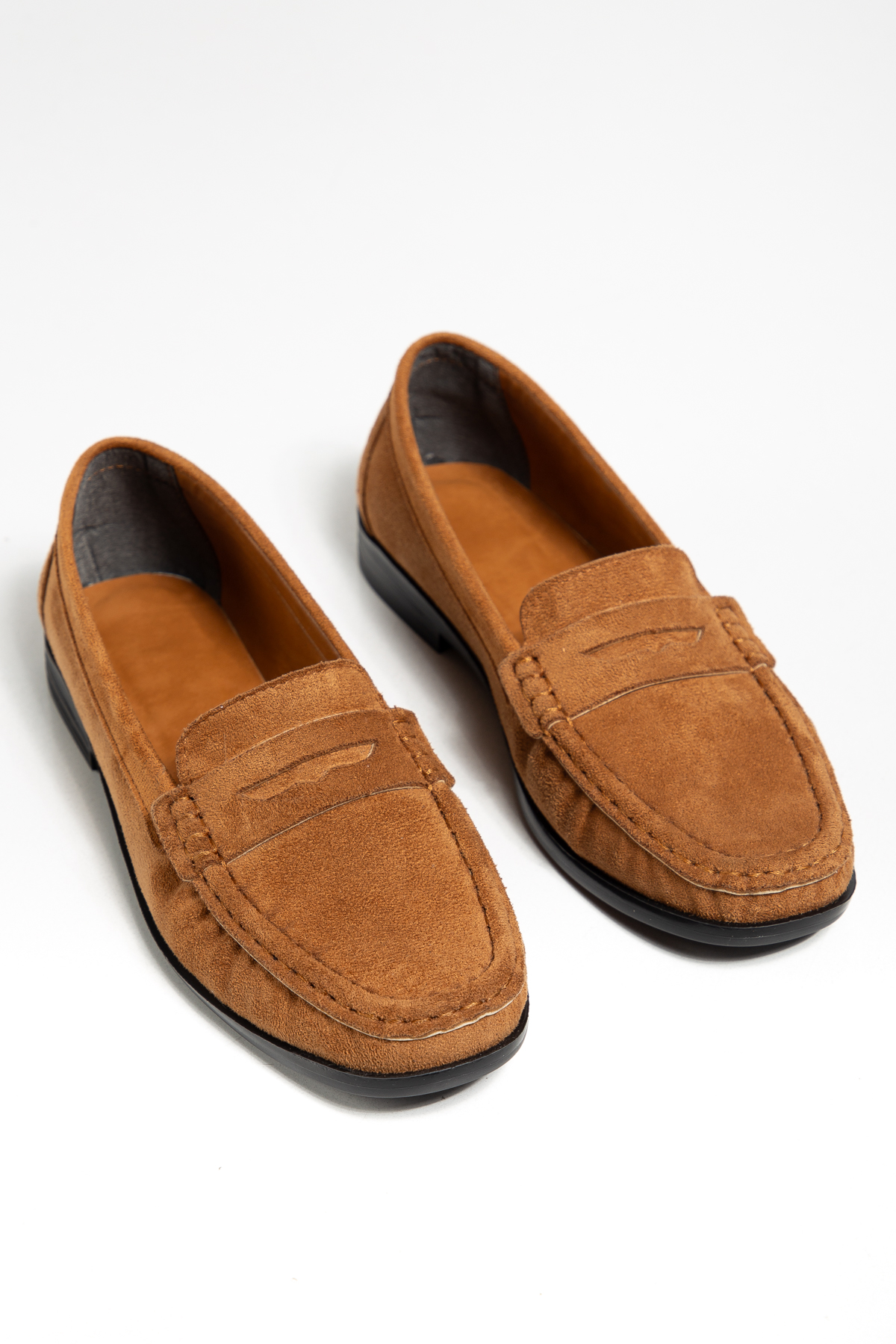 Kadın Taba Termo Kaymaz Taban Loafer Oxford Kadın Ayakkabı