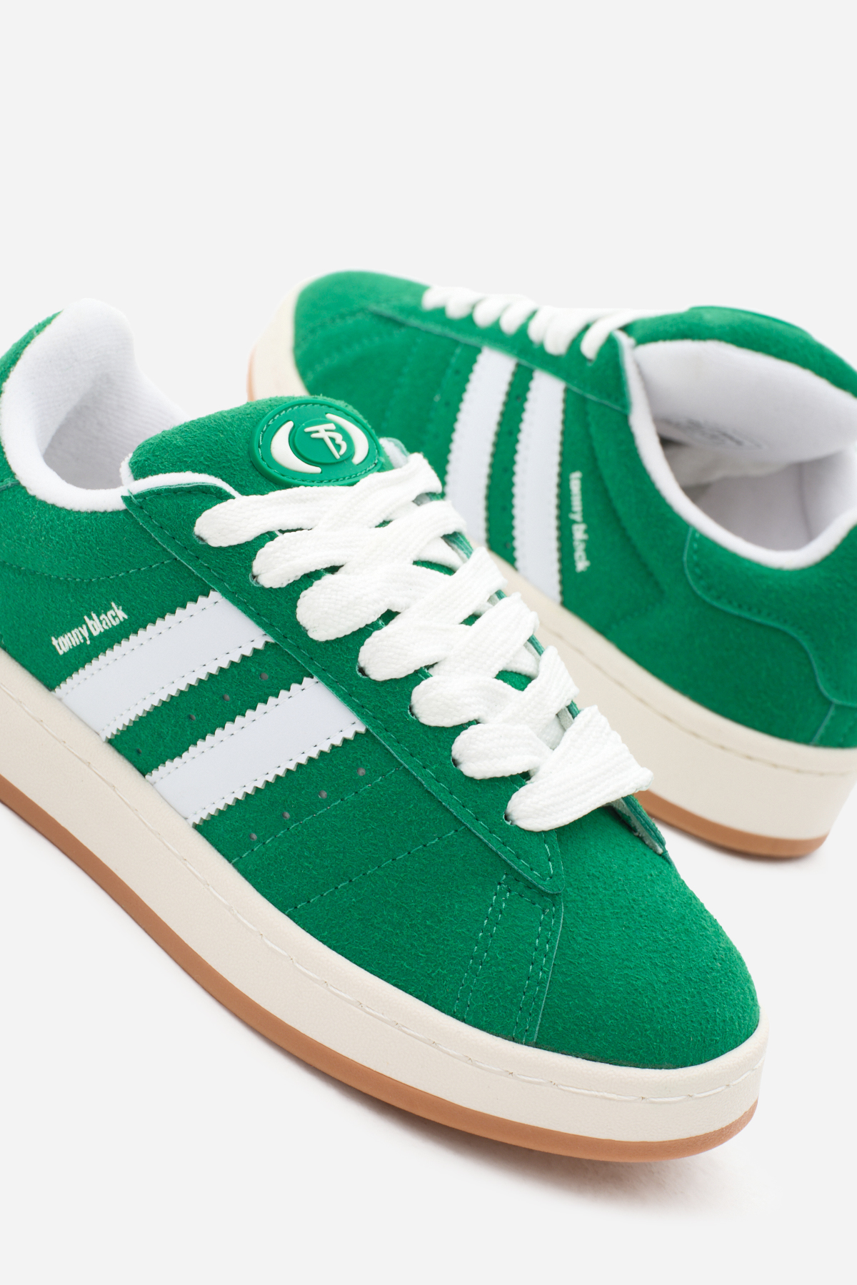 Kadın Yeşil Termo Taban Yanı Şeritli Bağcıklı Spor Ayakkabı