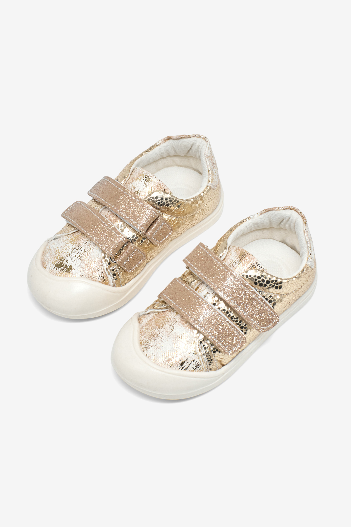 Kız Çocuk Altın İlk Adım Taşlı Rahat Kalıp Sneaker