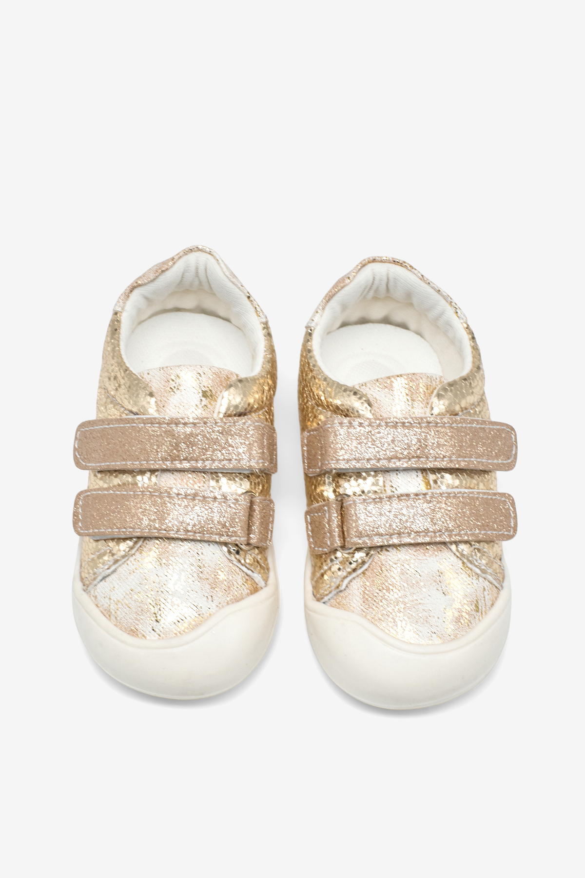 Kız Çocuk Altın İlk Adım Taşlı Rahat Kalıp Sneaker
