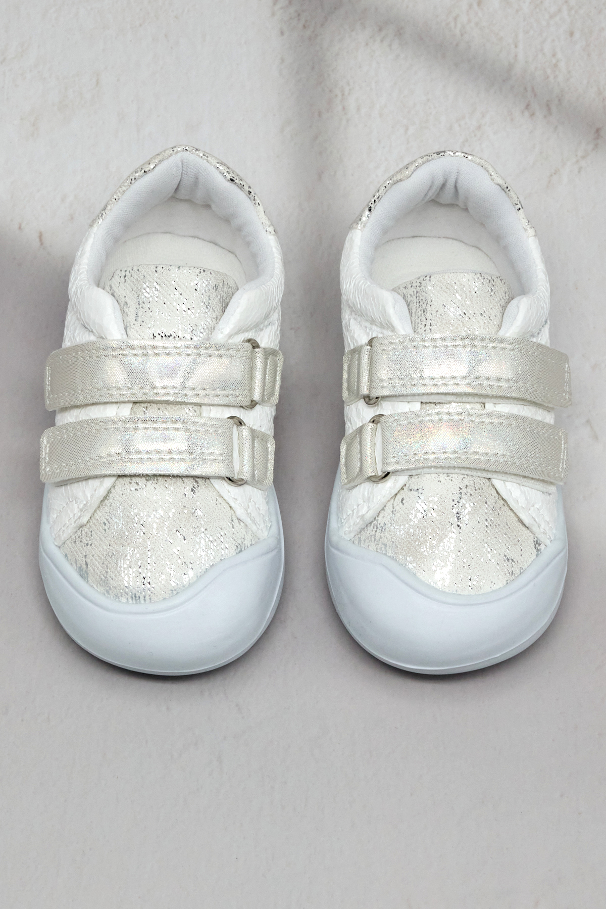 Kız Çocuk Beyaz İlk Adım Taşlı Rahat Kalıp Sneaker