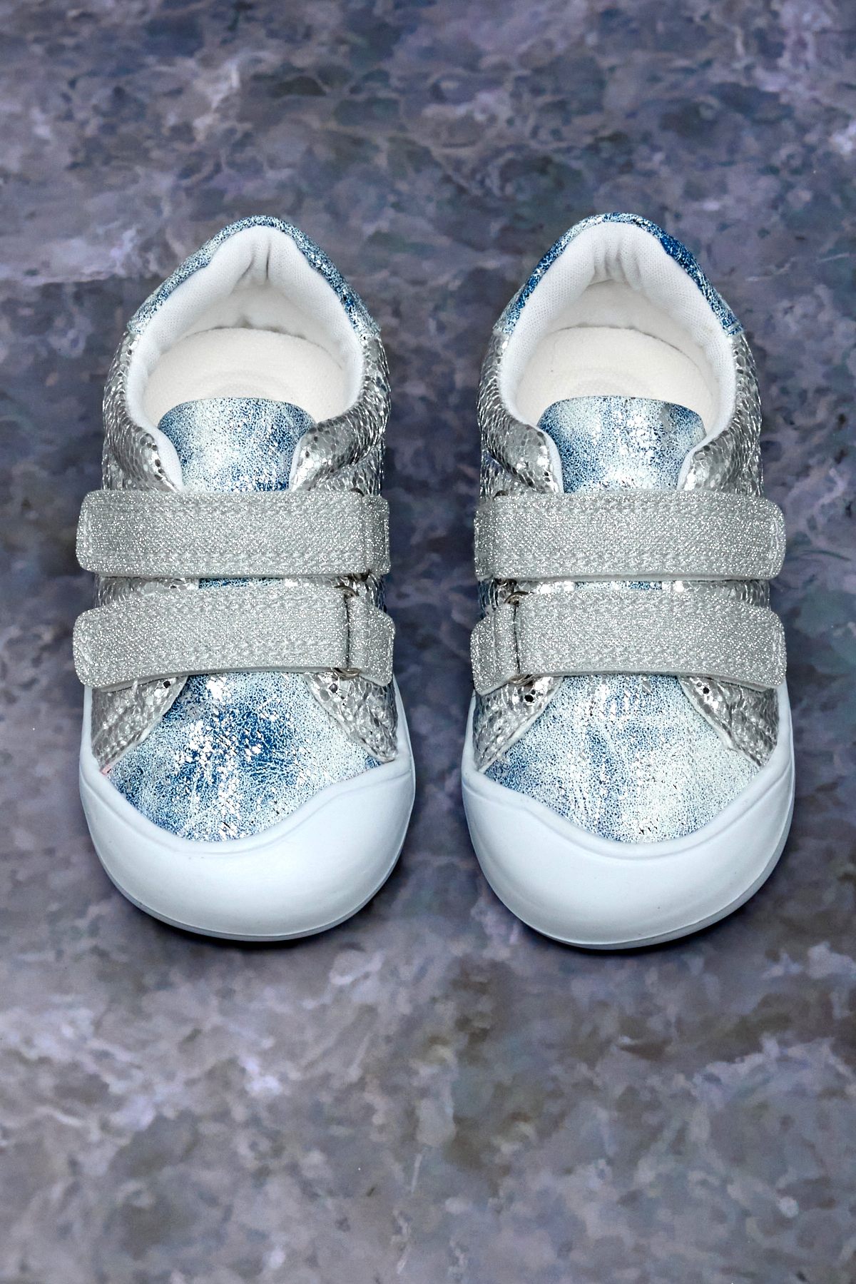 Kız Çocuk Gümüş İlk Adım Taşlı Rahat Kalıp Sneaker