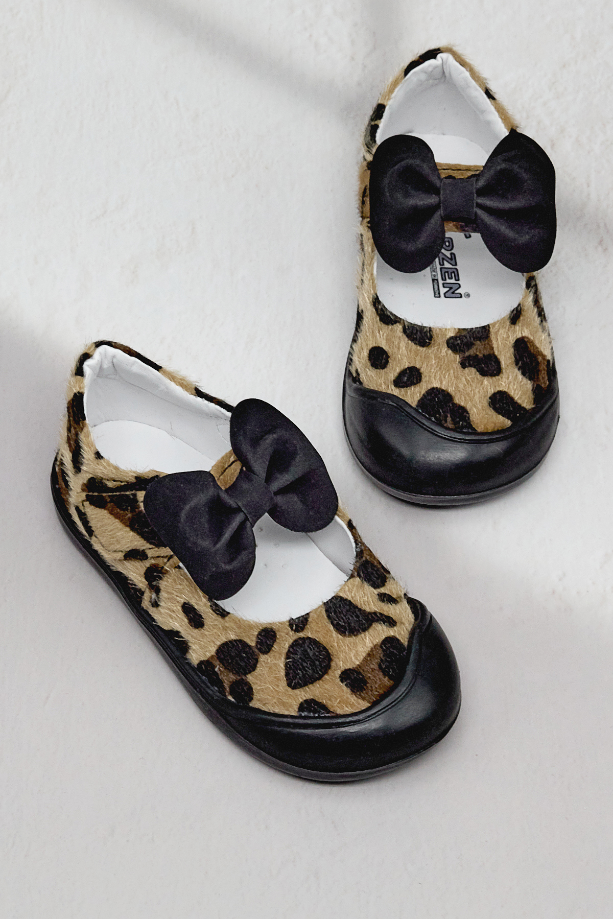 Kız Çocuk Leopar Çocuk İlk Adım Fiyonlu Babet