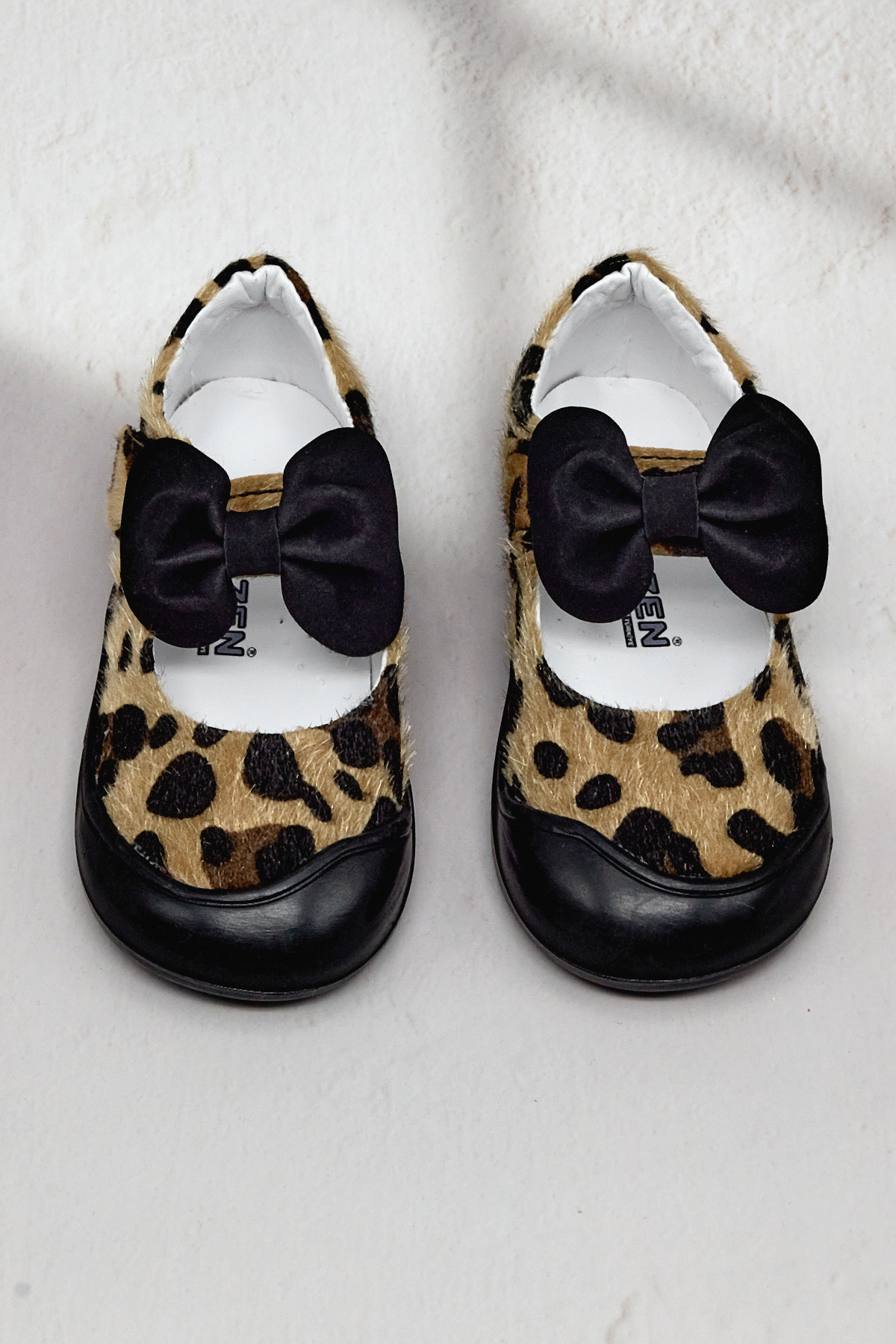 Kız Çocuk Leopar Çocuk İlk Adım Fiyonlu Babet