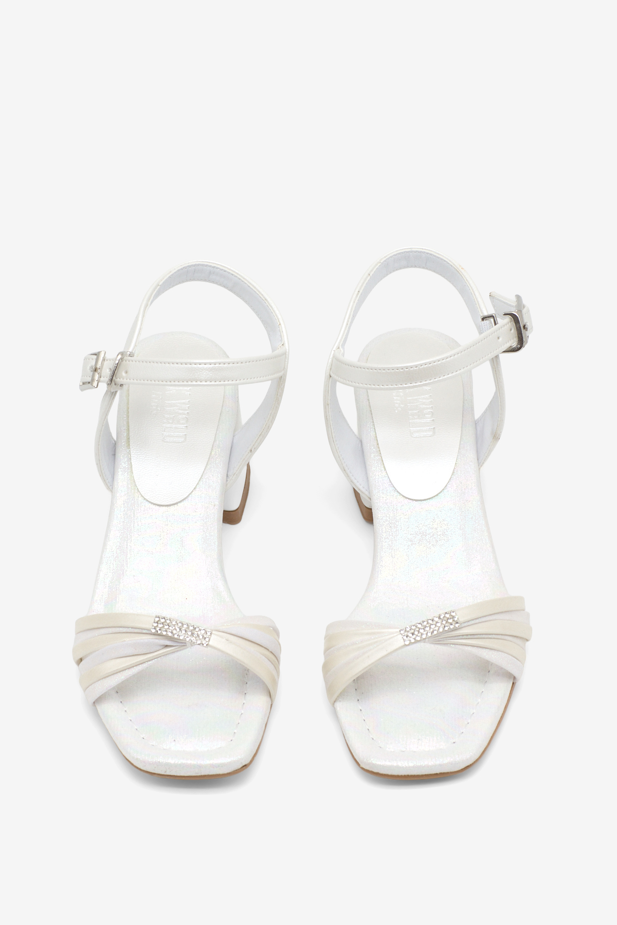 Kız Çocuk Sedef Poli Taban Taş Detaylı Topuklu Ayakkabı