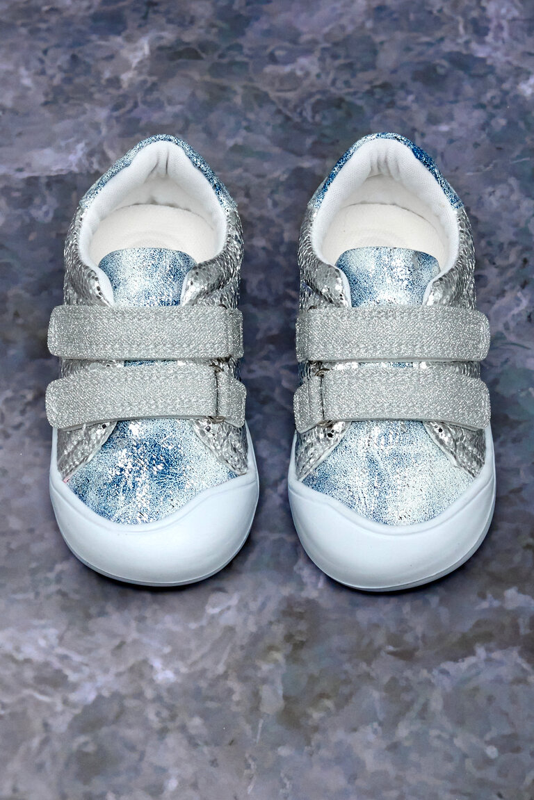 Kız Çocuk Gümüş İlk Adım Taşlı Rahat Kalıp Sneaker